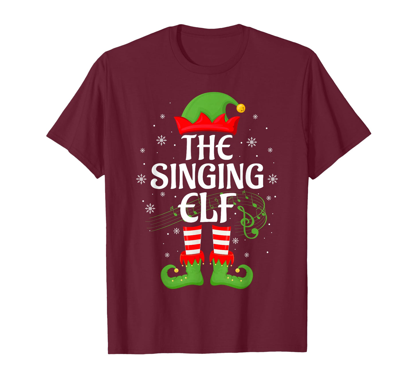 Singing Elf Christmas Family Matching Elf Squad Xmas T-Shirt