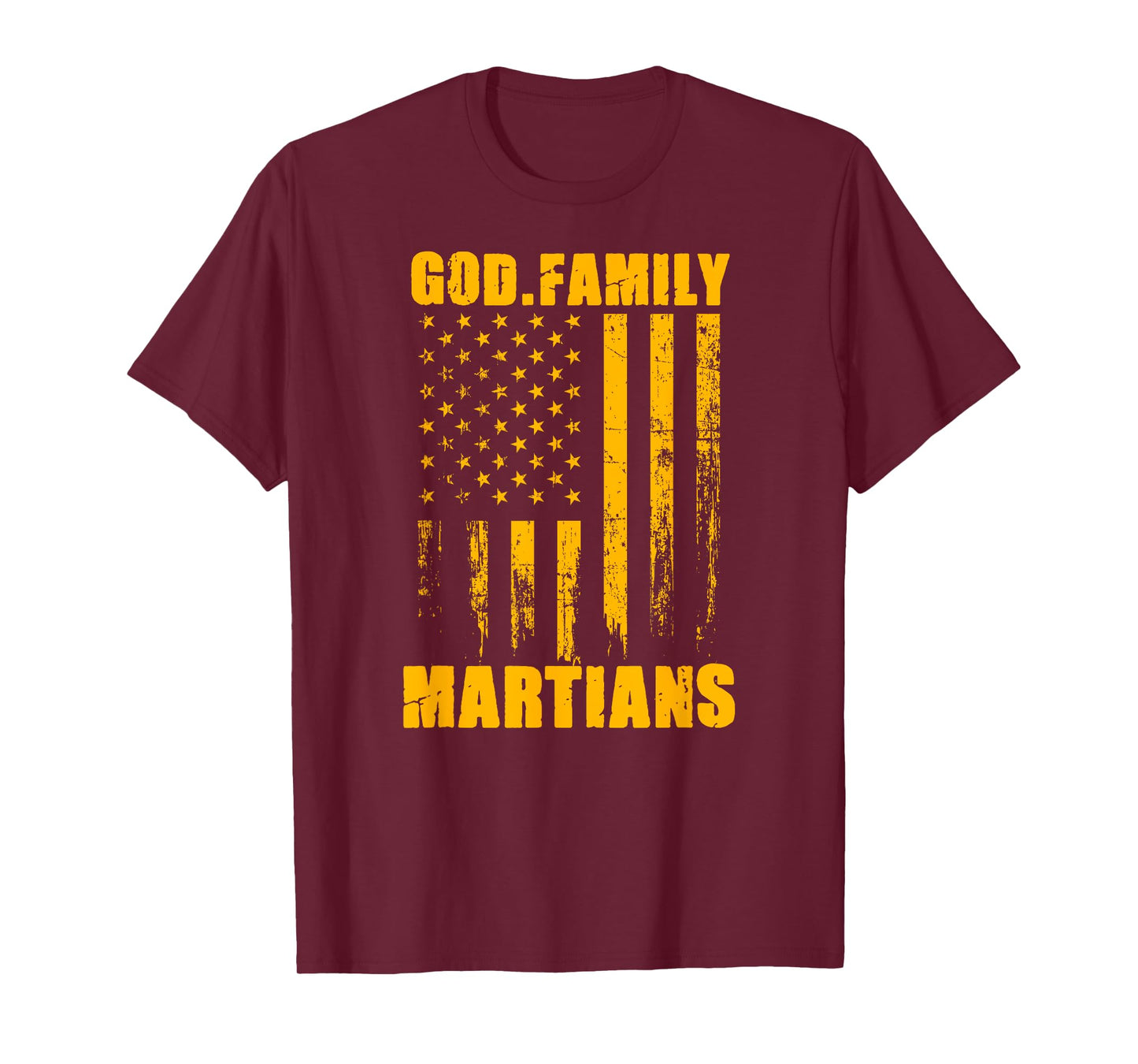 Goodrich Martians God. Family. Vintage USA Flag T-Shirt