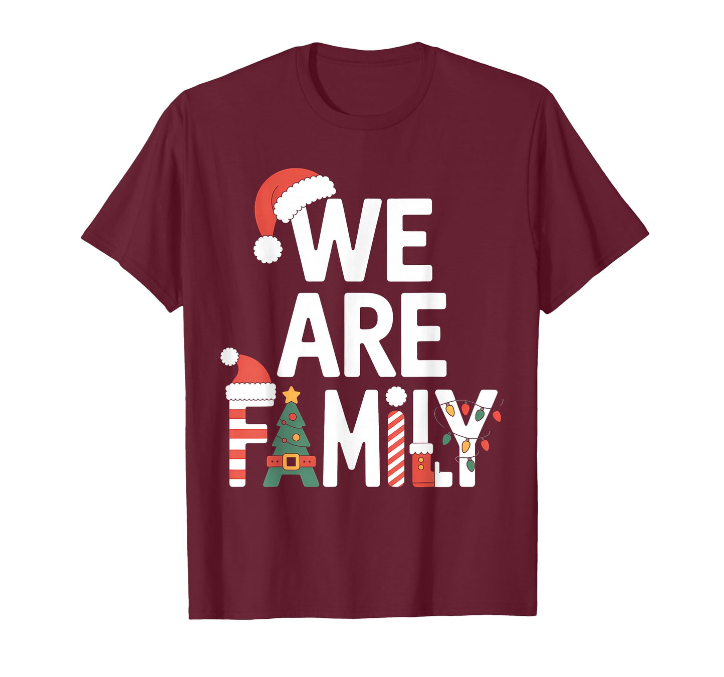 We are Family Christmas Pajamas Matching Xmas T-Shirt