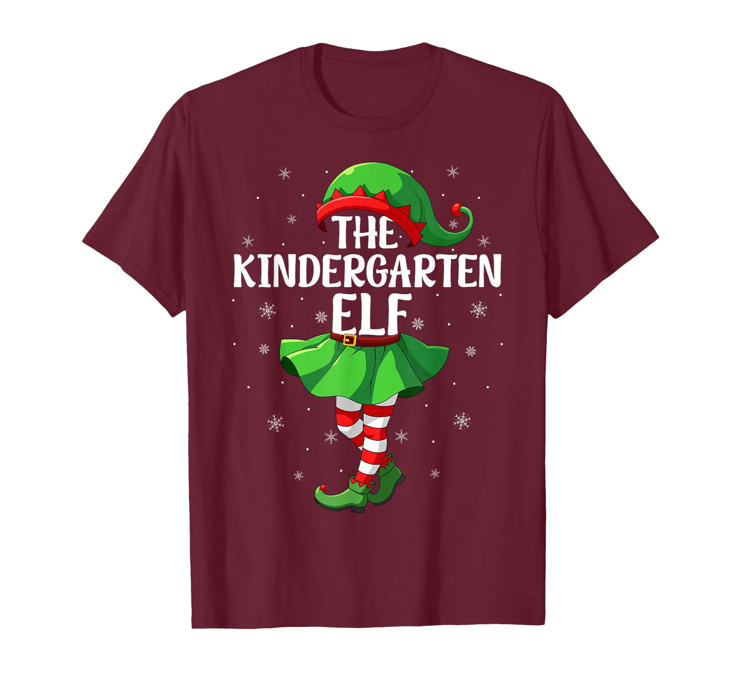 Kindergarten Elf Christmas Girls Women Elf Squad Xmas Family T-Shirt