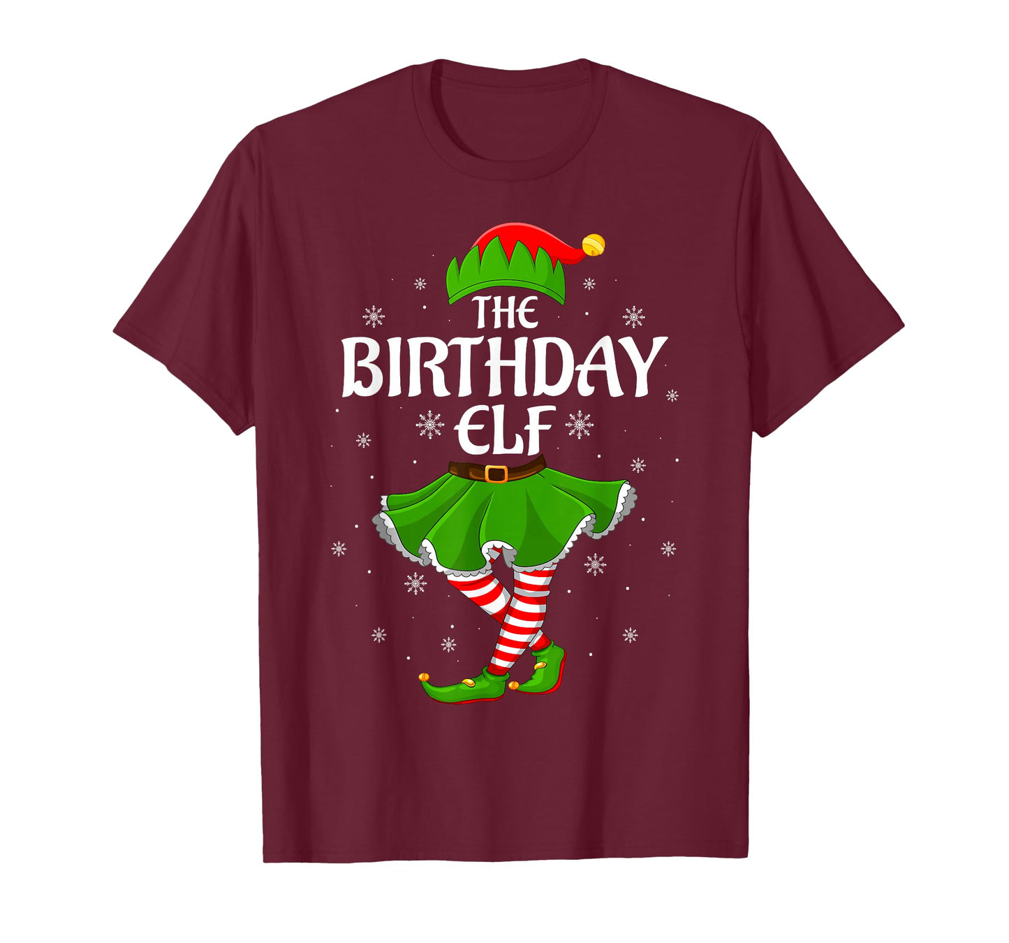 Birthday Elf Christmas Family Girls Women Elf Squad Xmas T-Shirt