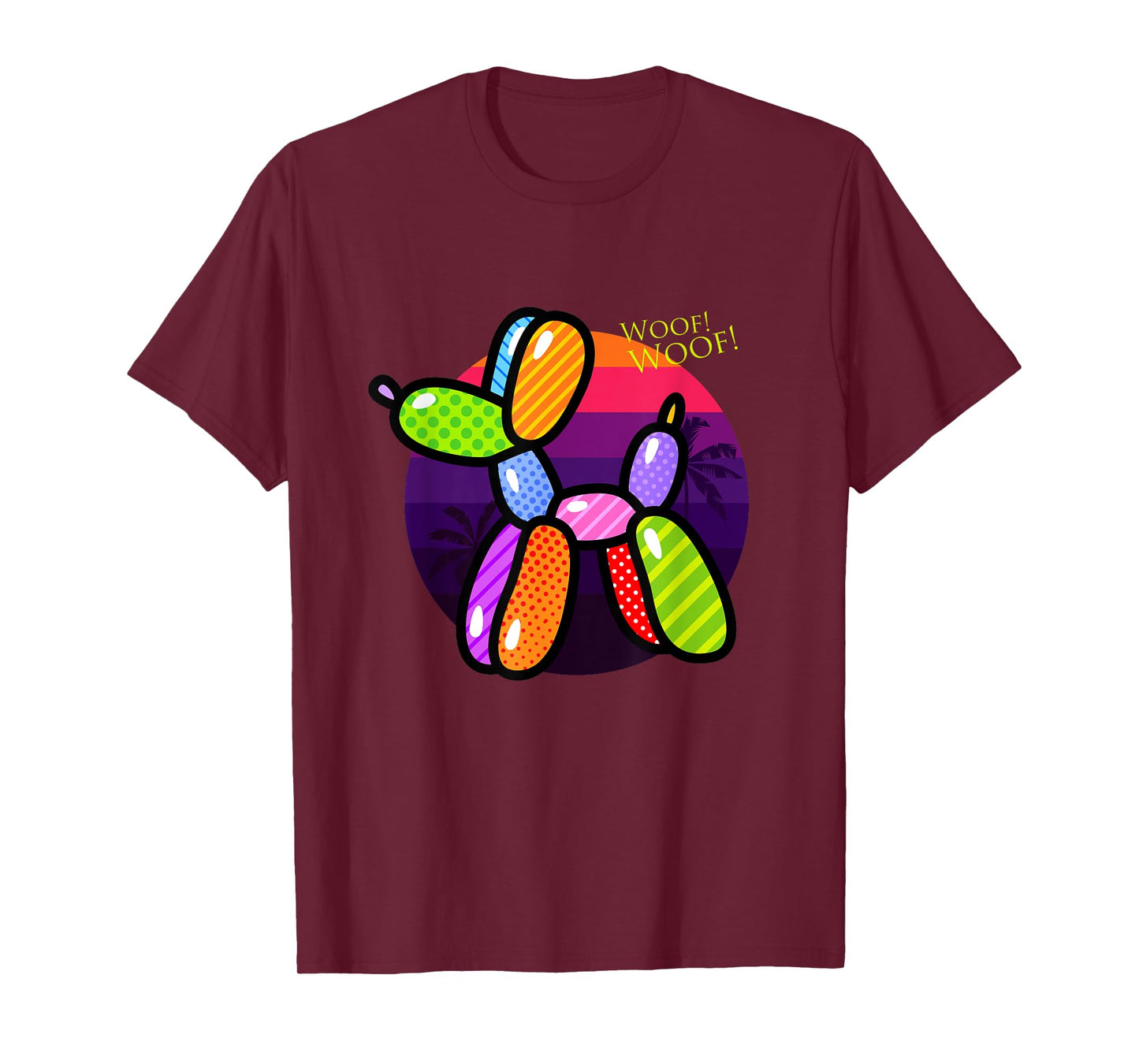 Poodle Dog Balloon Animal Illustration Graphic Designs T-Shirt