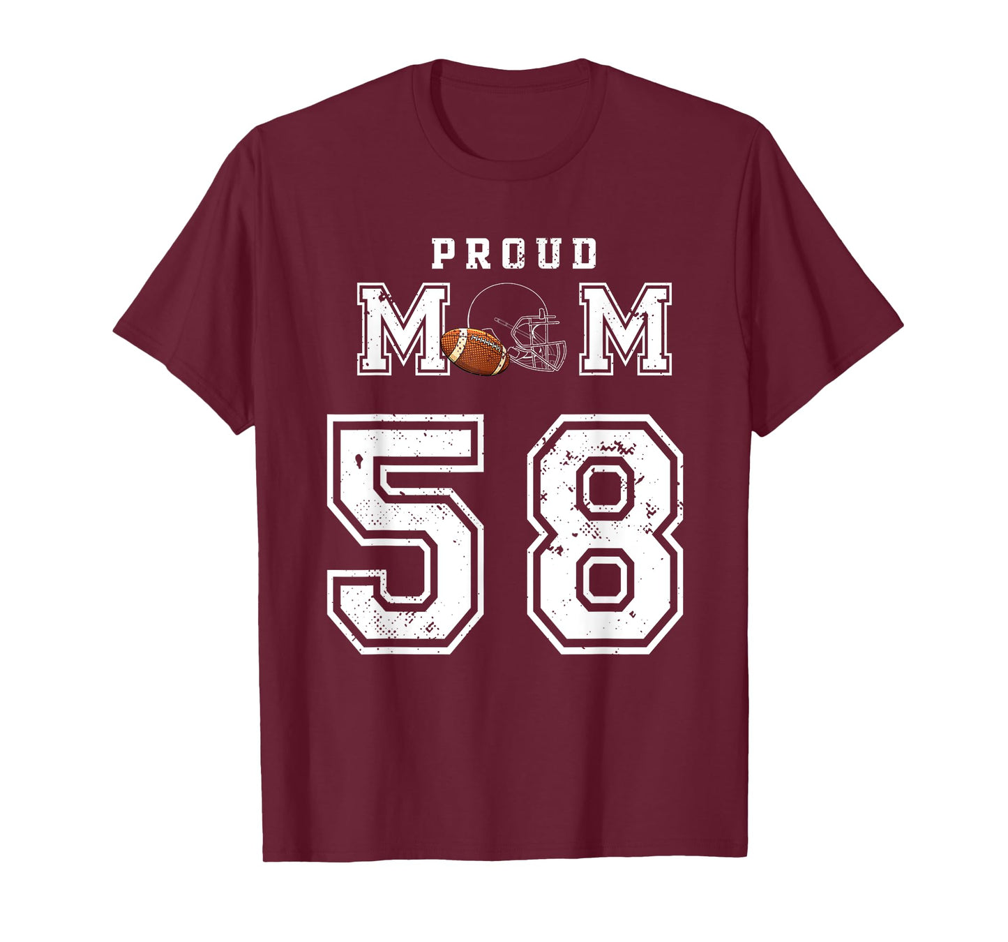 Custom Proud Football Mom Number 58 Personalized For Women T-Shirt