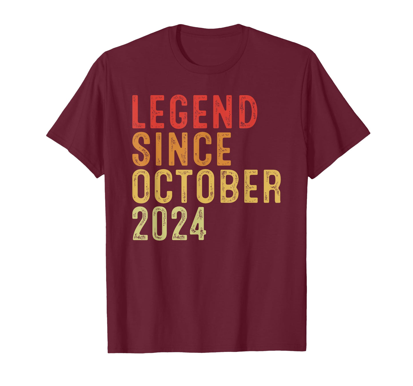 Legend Since October 2024 Vintage 2024 Birth Of Birthday T-Shirt