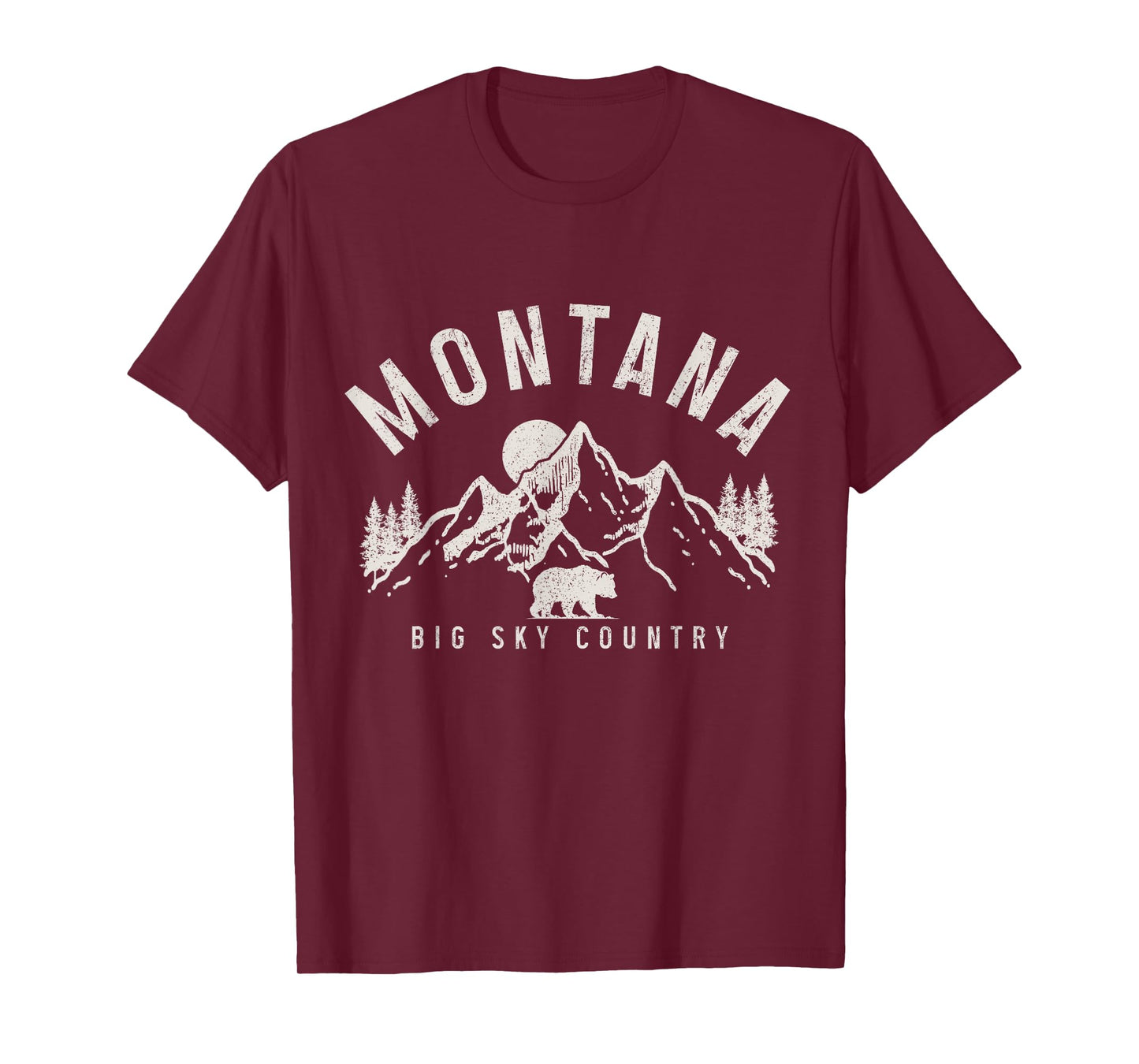 Montana Vintage Mountains Bear Nature Lover T-Shirt