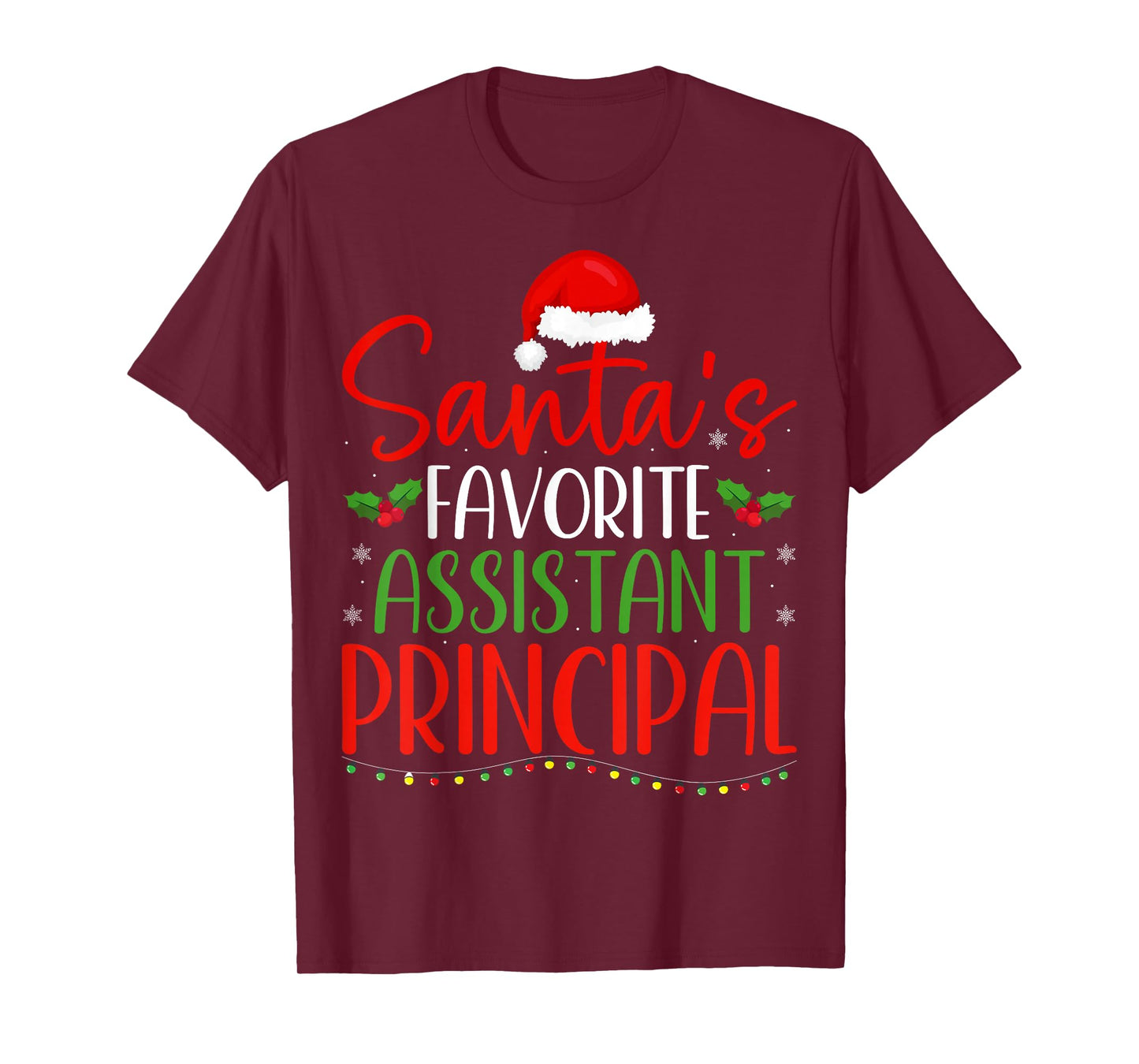Santa’s Favorite Assistant Principal School Staff Christmas T-Shirt