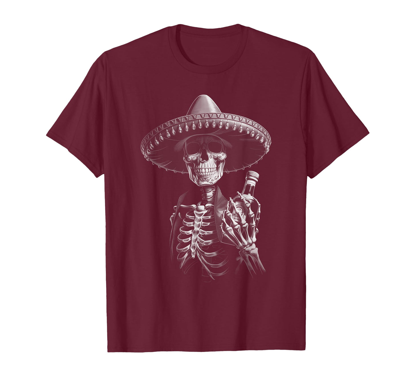 Vintage Mariachi Skeleton Charro Mexican Tequila Party T-Shirt