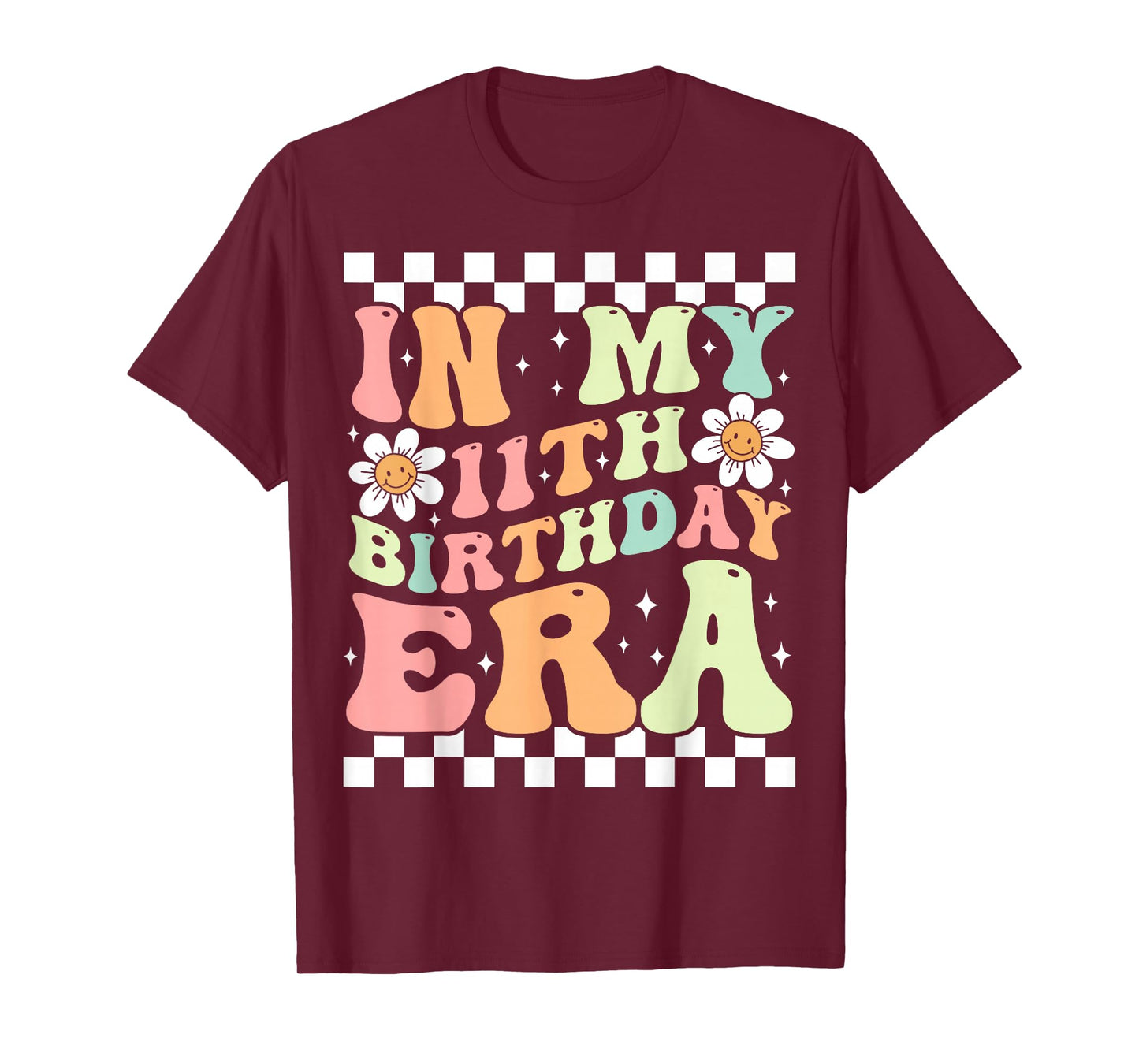 In My 11th Birthday Era Cute Groovy 11th Birthday Party T-Shirt