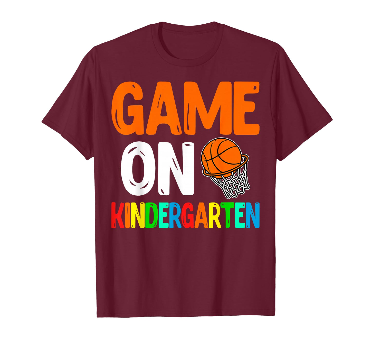 Game On Kindergarten Basketball 100th Day Of School T-Shirt