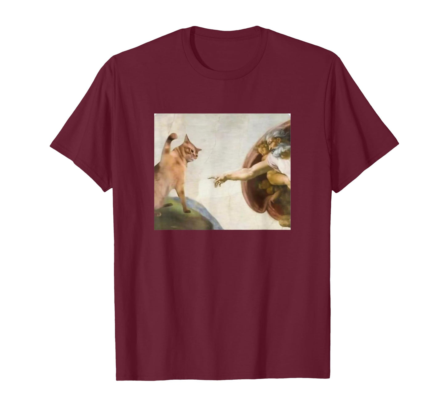 Funny Cat God Creation Of Cat Meme Jesus Christ Faith T-Shirt for Men Women