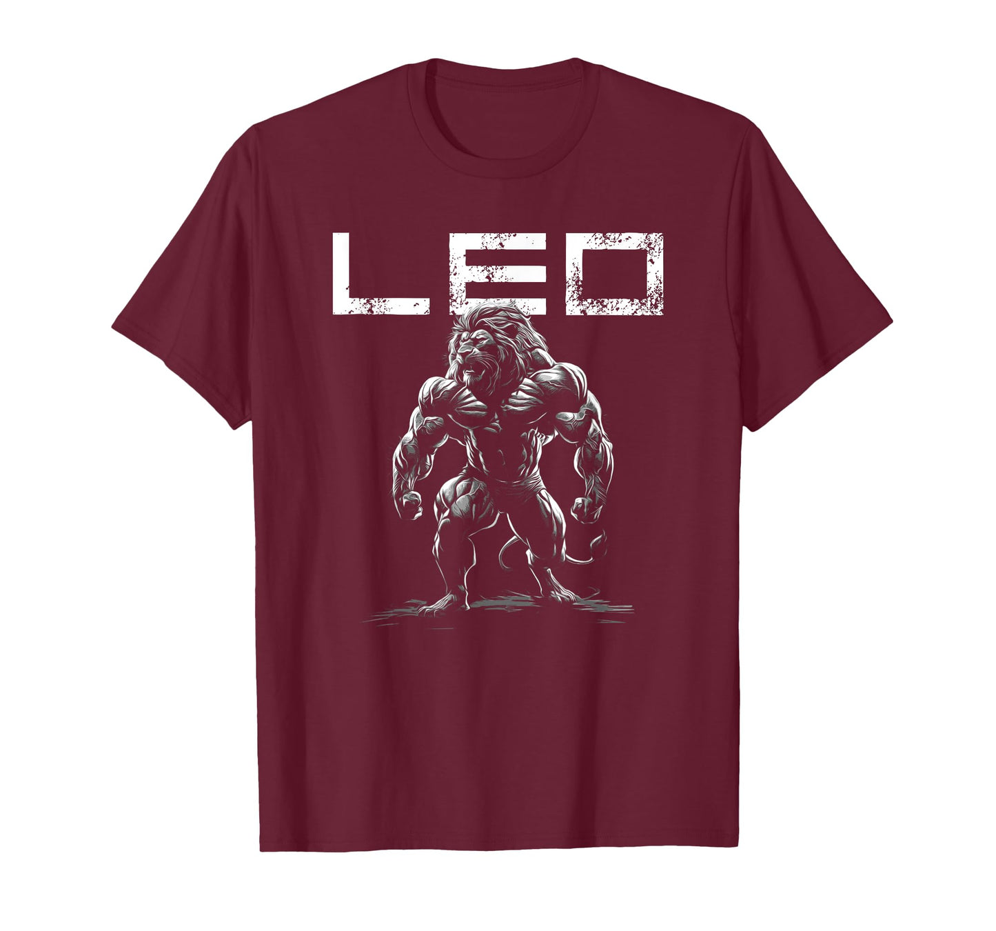 Lion With Muscles Leo Zodiac Workout Gym T-Shirt