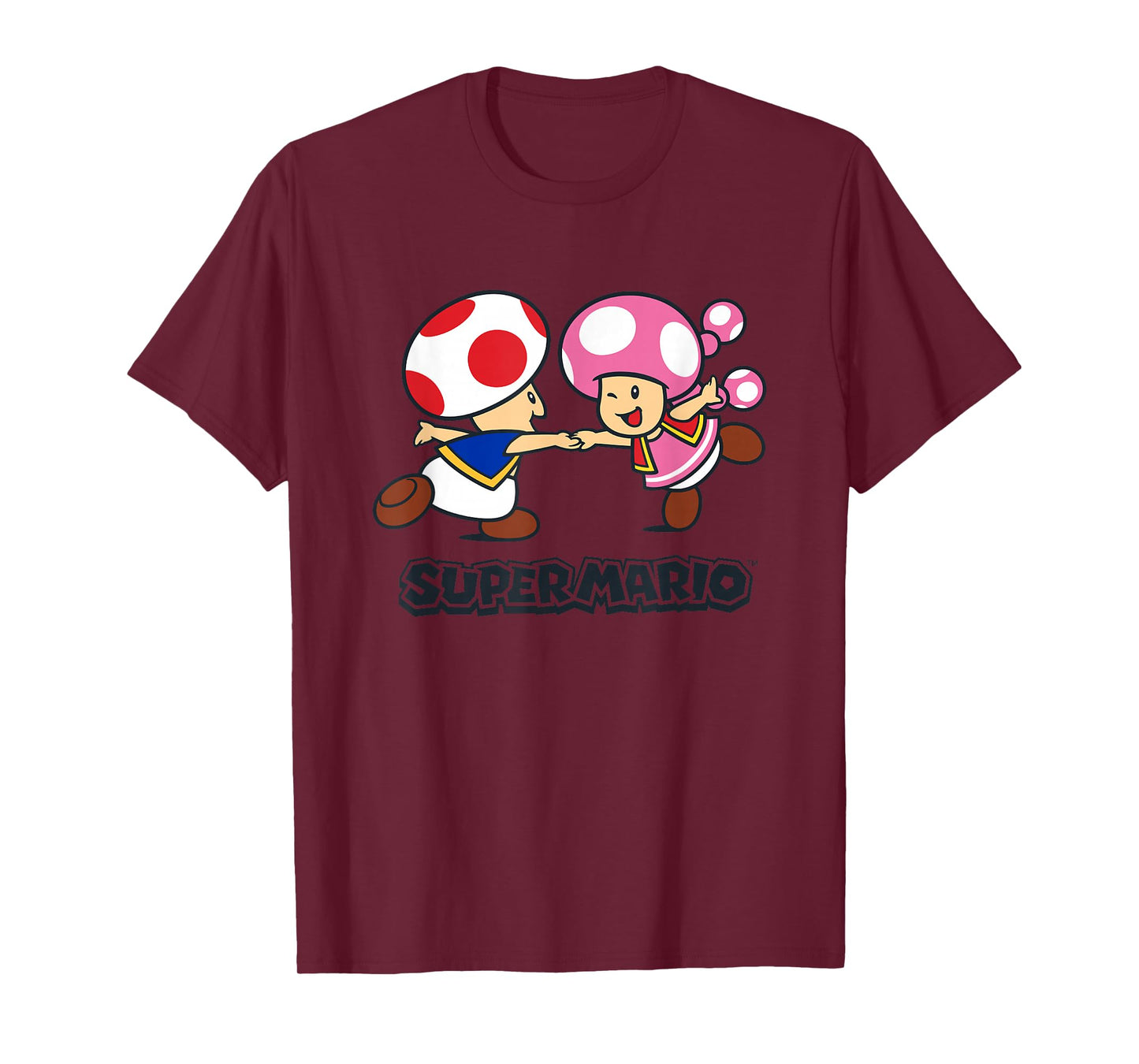 Super Mario Bros Happy Toads Classic Nintendo Duo T-Shirt