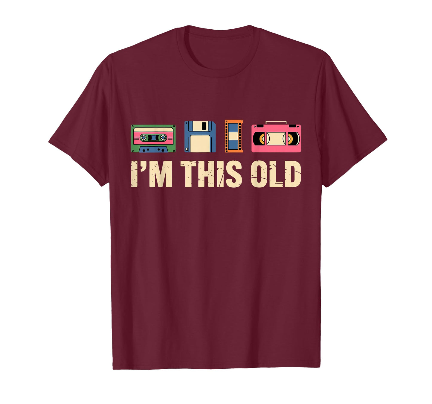 I’m This Old Retro Cassette Tape Funny 80s Mens T-Shirt