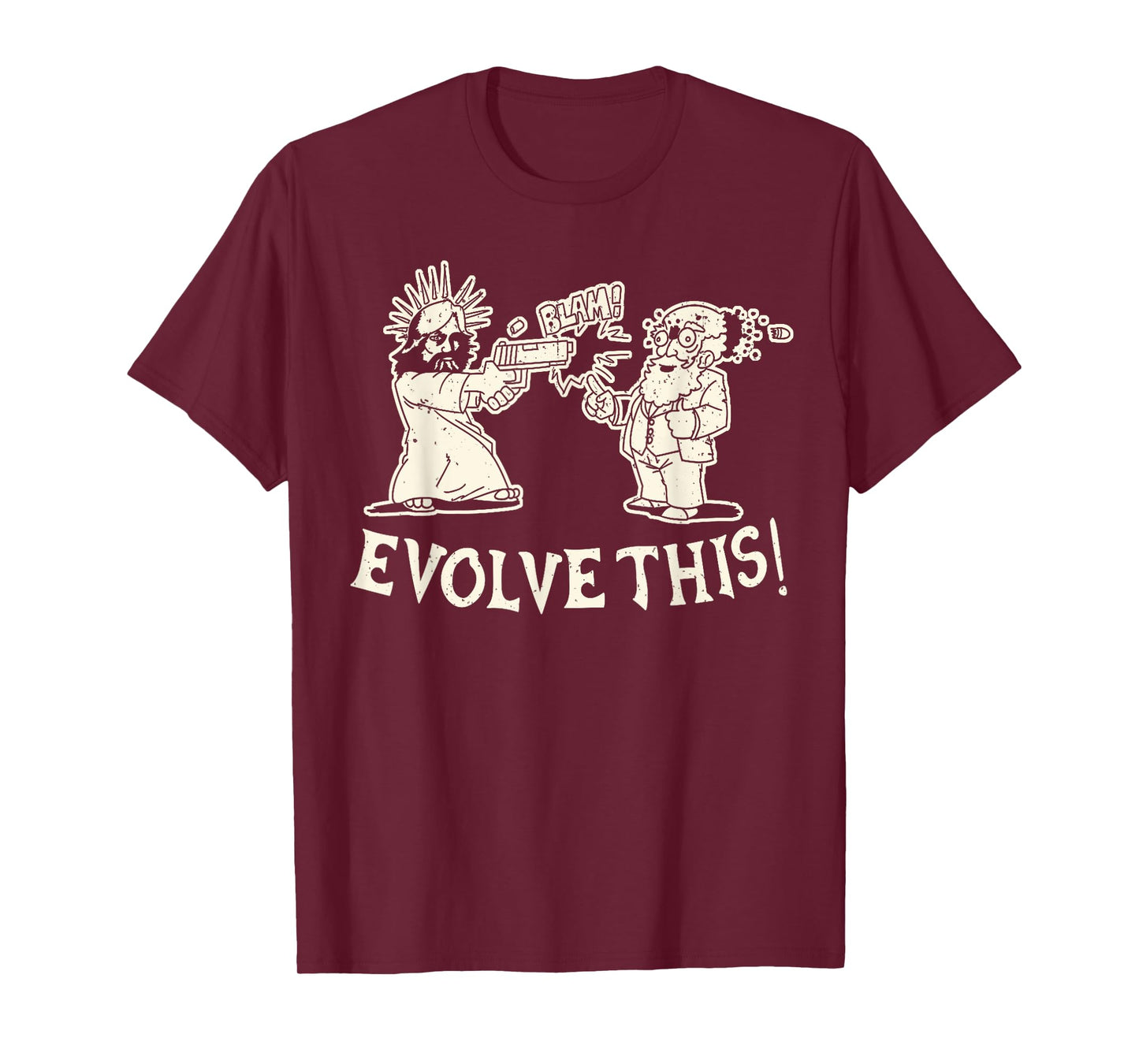 Vintage Evolve This Jesus And Darwin 3 T-Shirt