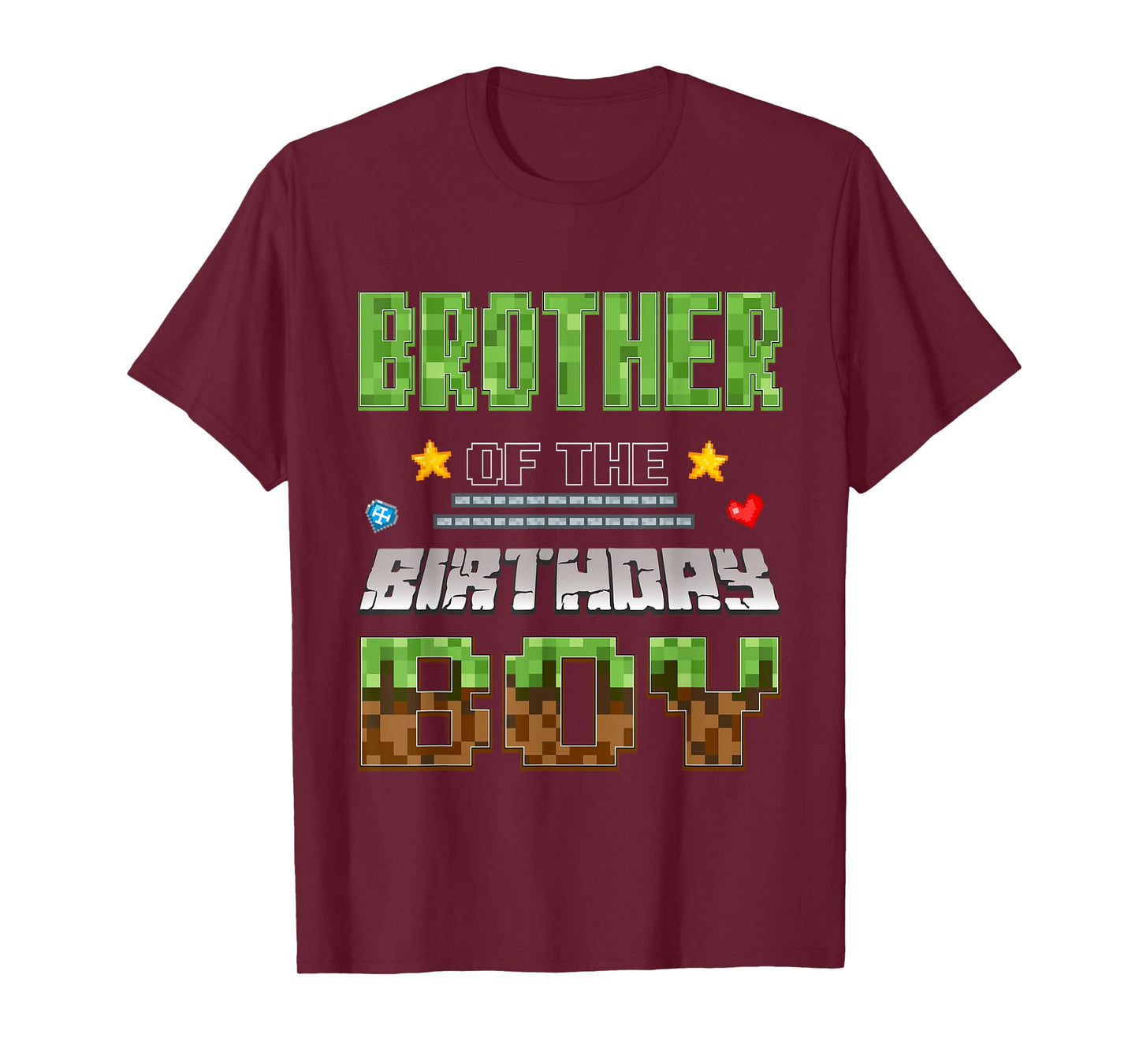 Brother of The Birthday Boy Video Gamer Pixel Birthday Party T-Shirt