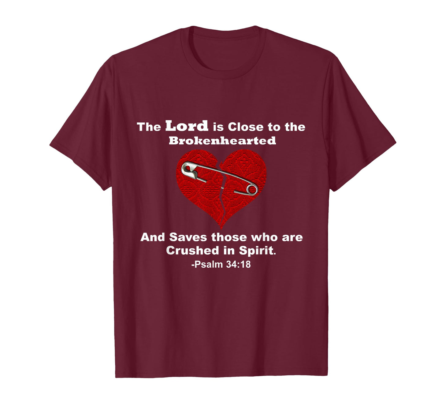 Jesus Lord Saves Brokenhearted Heart Broken Girl Women Boy T-Shirt