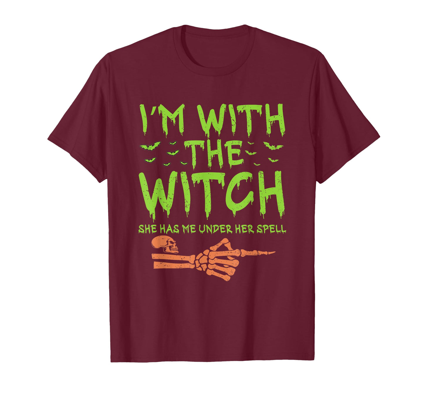 I'm with The Witch Funny Halloween Couple Costume Party T-Shirt