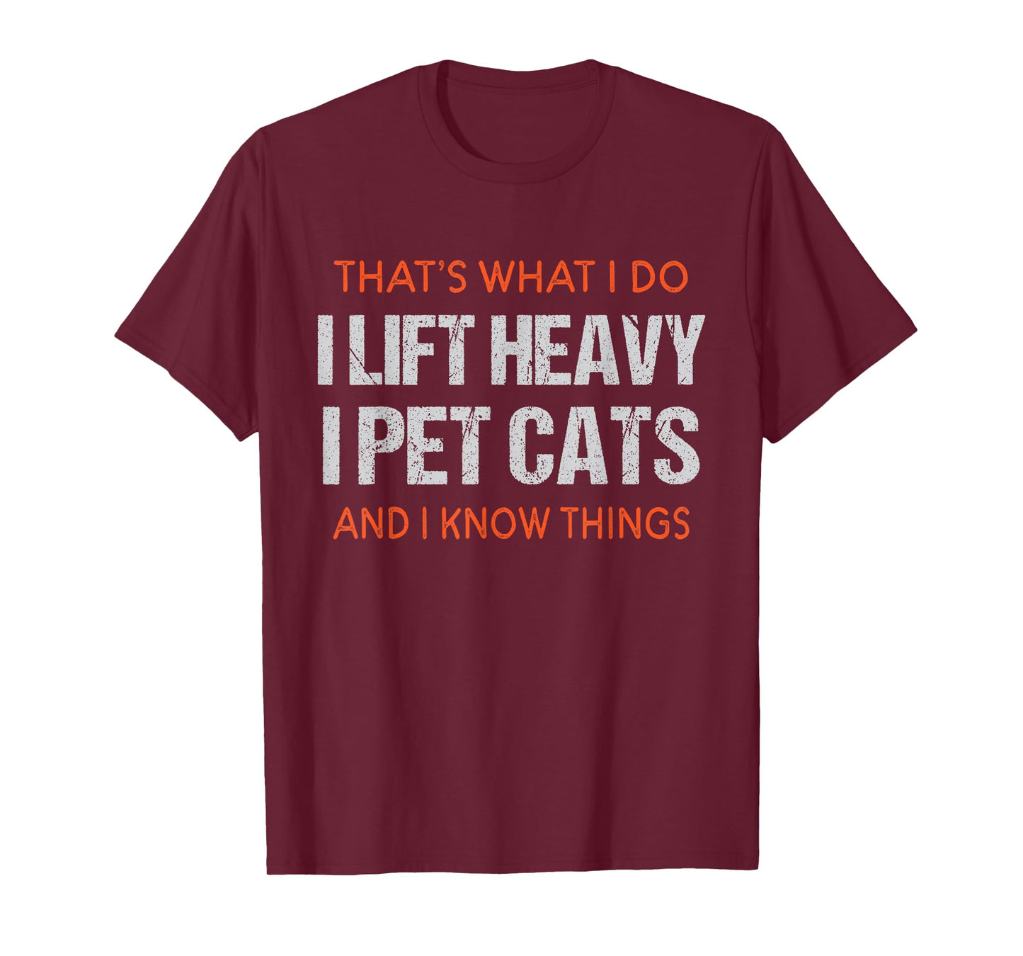 Funny Gym Workout Weightlifting Cat Animal Themed Saying T-Shirt