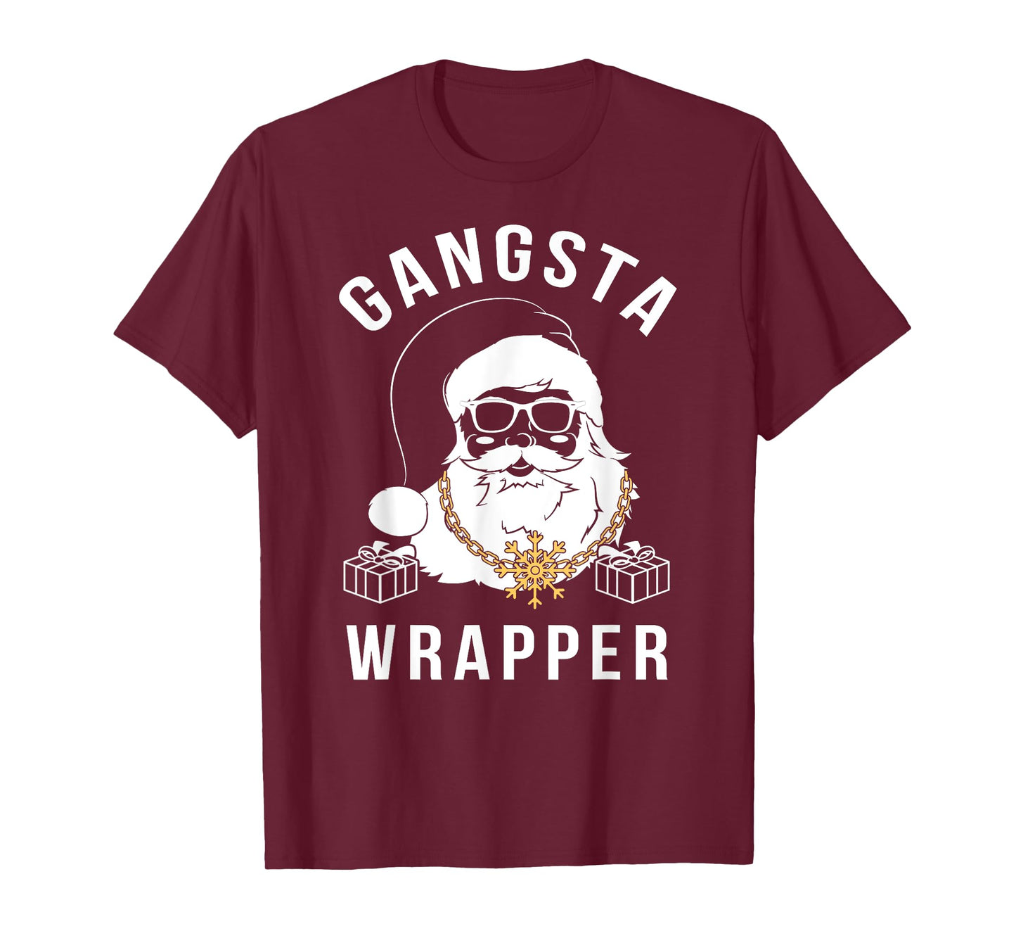 Gangsta Wrapper Gangster Santa Funny Christmas T-Shirt