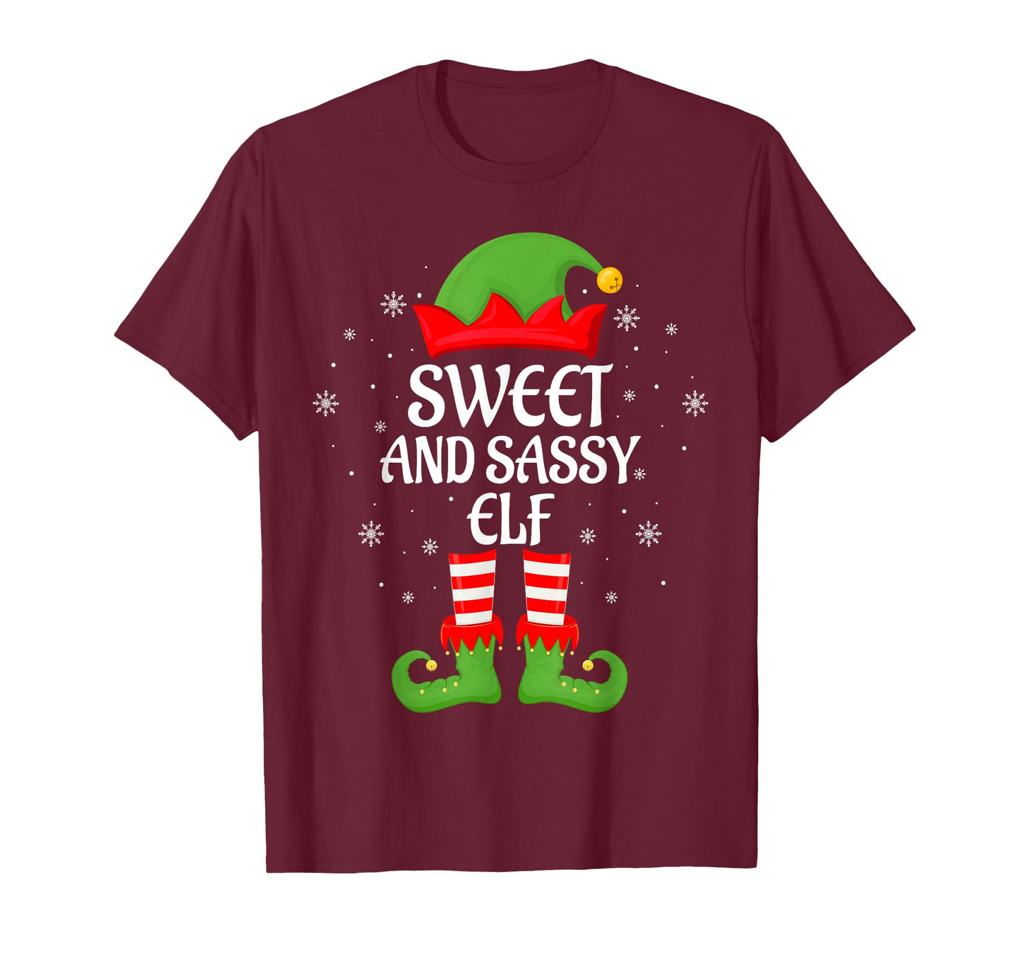 Sweet Sassy Elf Xmas Matching Family Elf Squad Christmas T-Shirt