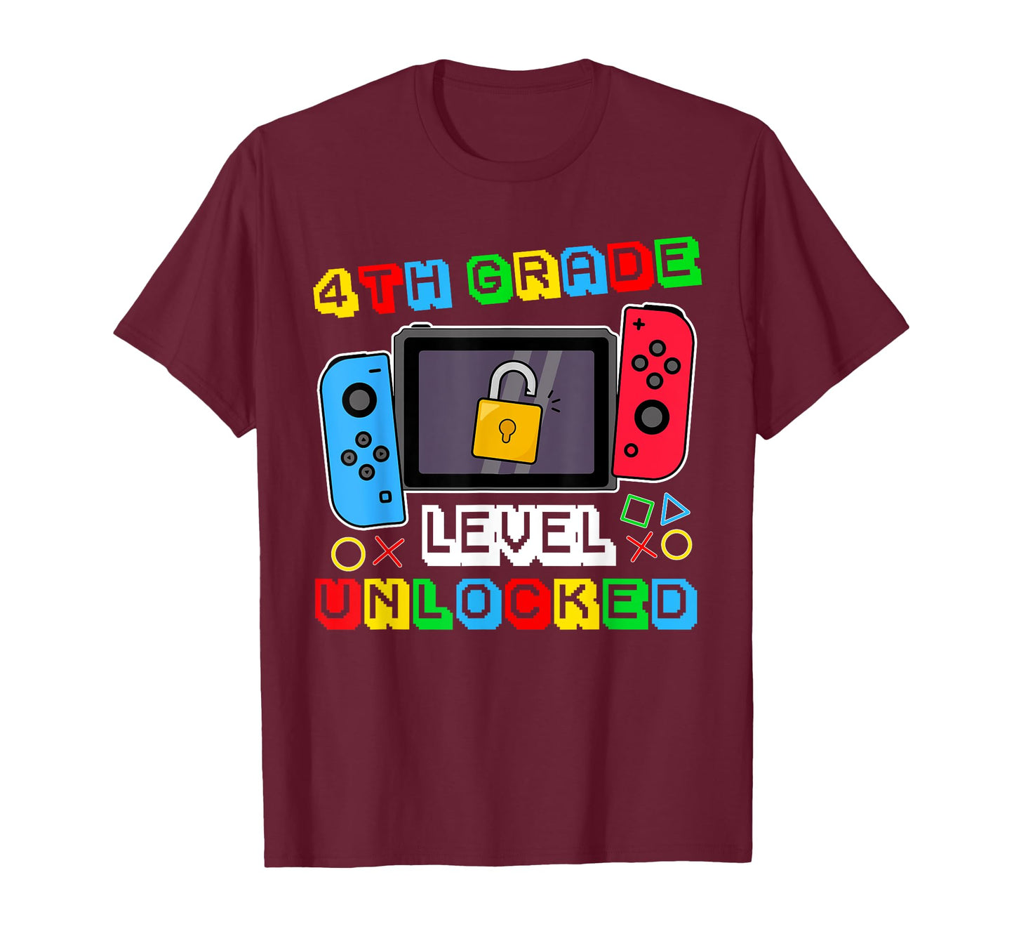 4th grade Level Unlocked Gamer Back to School Boy T-Shirt