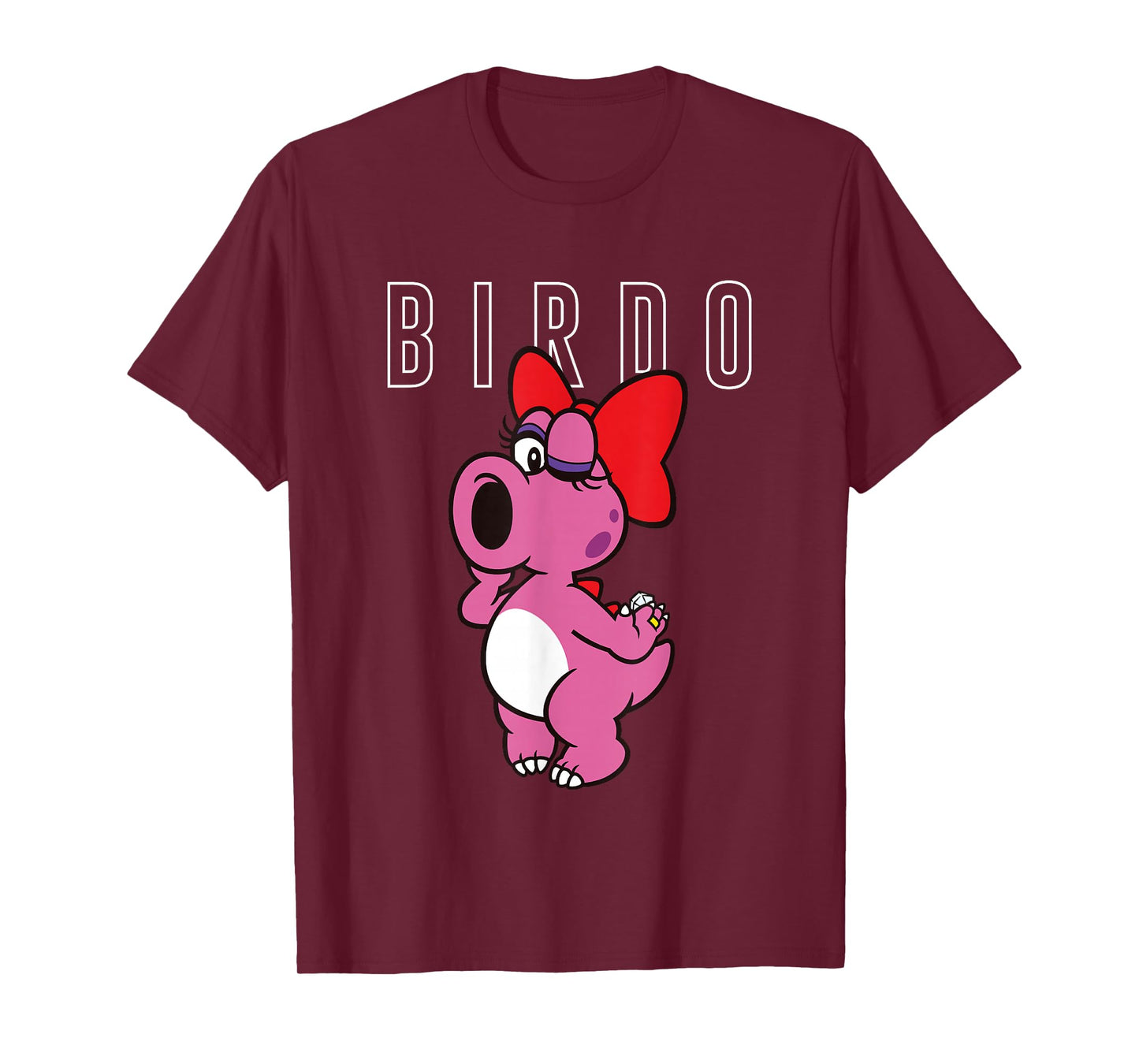 Super Mario Bros Birdo Big Pink Portrait Simple Text T-Shirt
