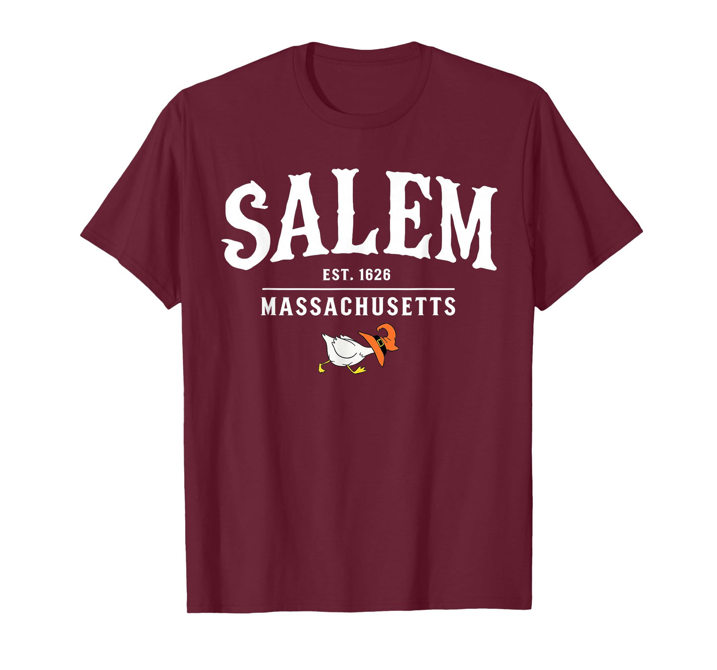 Salem 1626 Massachusetts MA Halloween Duck Witch Costume T-Shirt