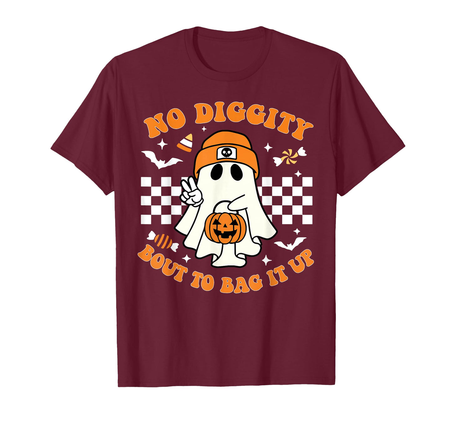 No Diggity Bout to Bag It Up - Ghost Halloween T-Shirt