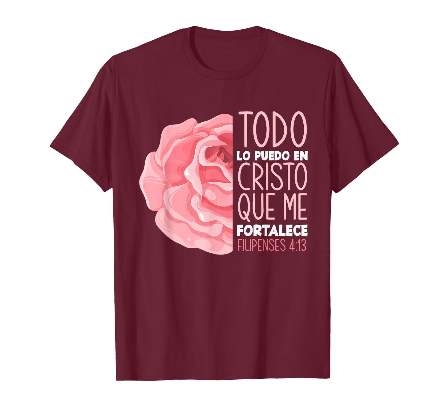 Spanish Bible Verse Filipenses 4:13 Christian T-Shirt