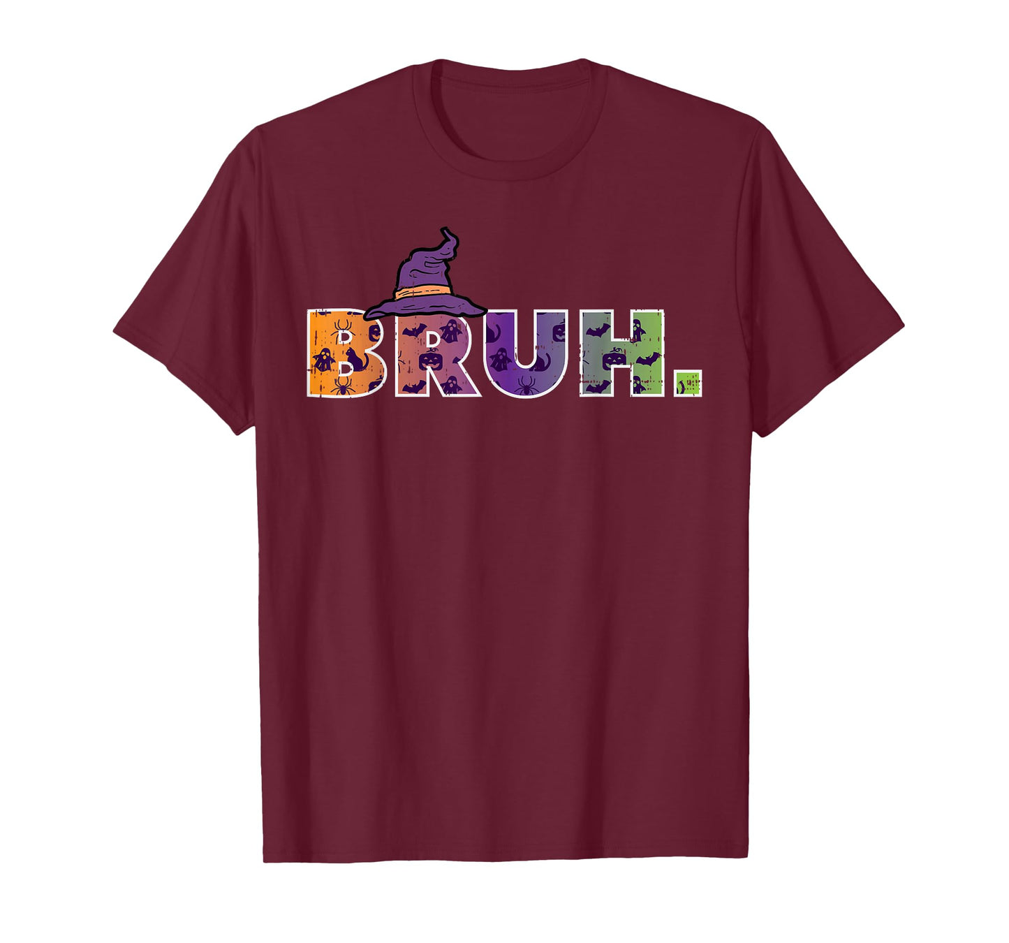 Halloween Bruh Witch Hat Funny Costume Meme Men Women Kids T-Shirt
