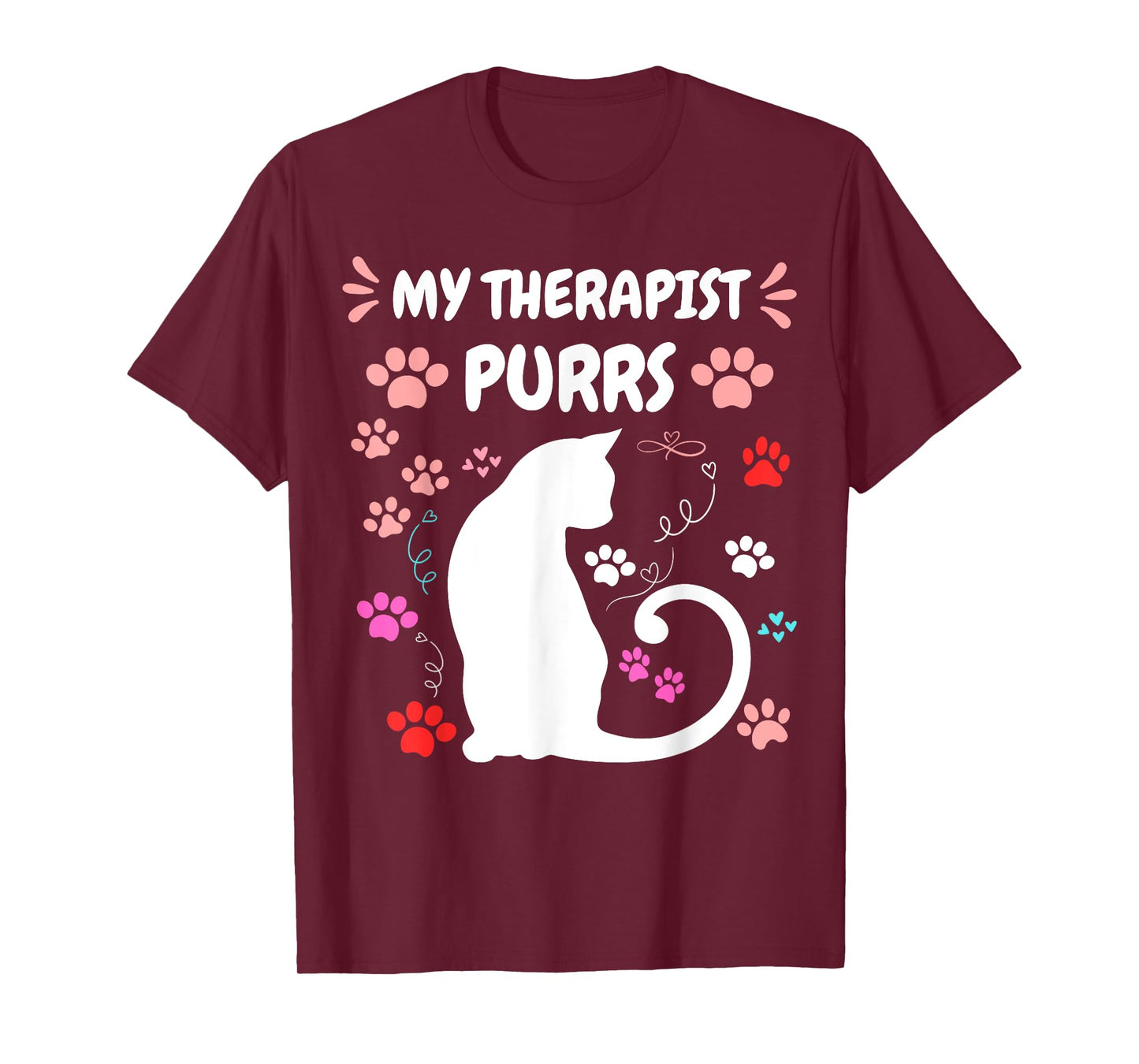 My Therapist Purrs Funny Cat Lover Women men Womens Cat T-Shirt