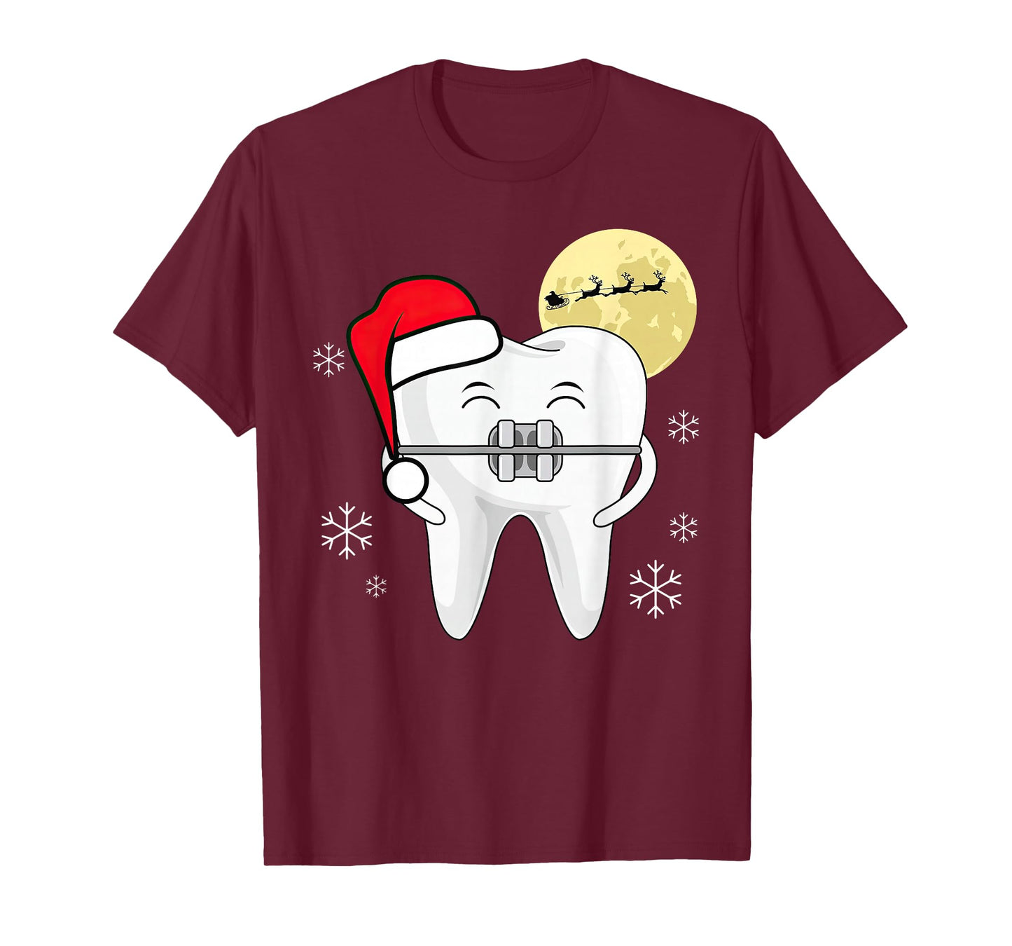 Christmas Orthodontist Santa Braces Teeth Dental Orthodontic T-Shirt