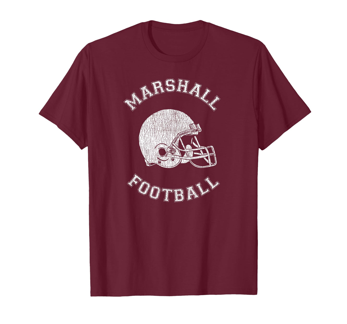 Marshall Football Distressed 1980's Retro P.E.Dept Style T-Shirt