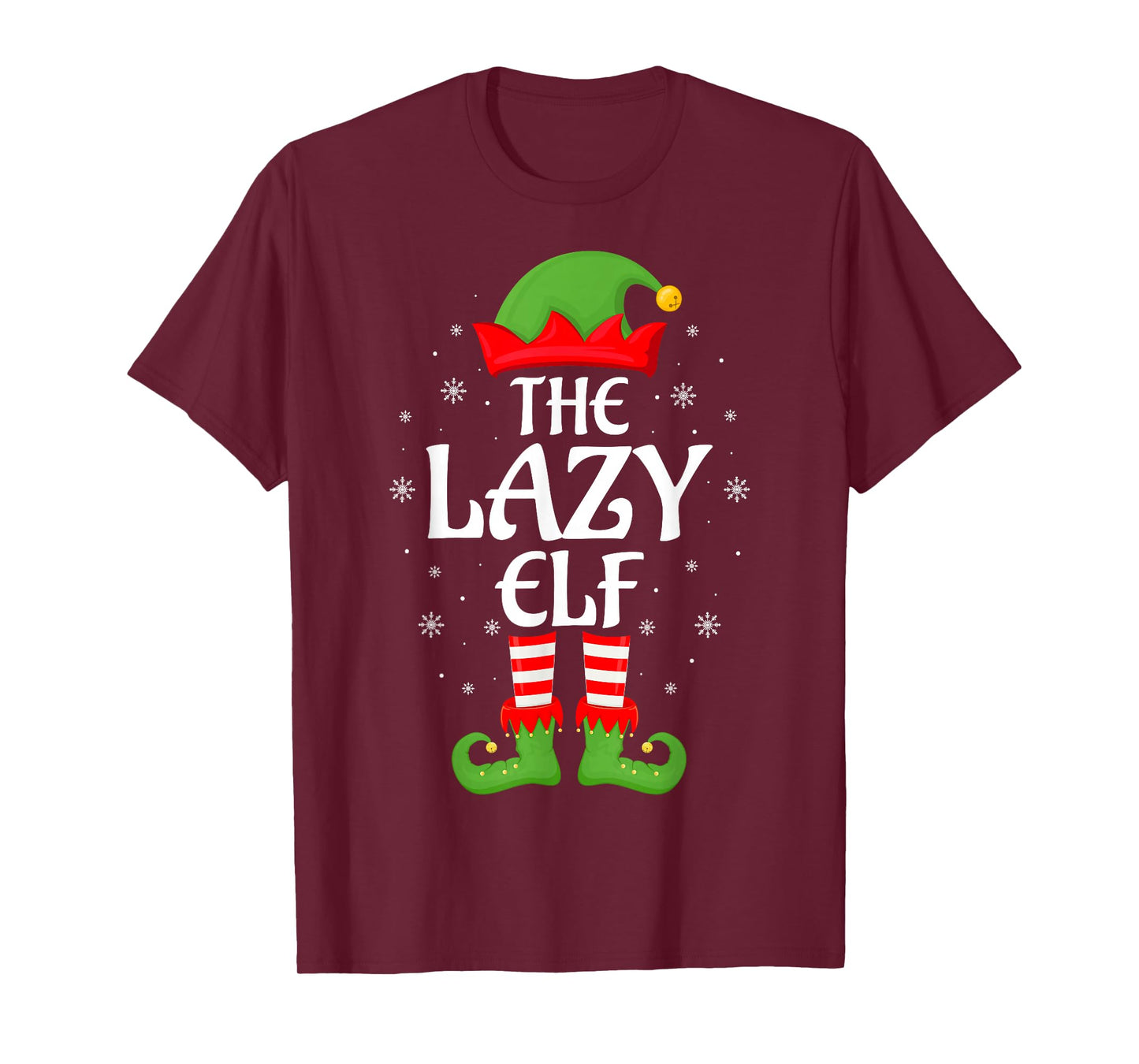 Lazy Elf Xmas Family Matching Elf Squad Christmas T-Shirt