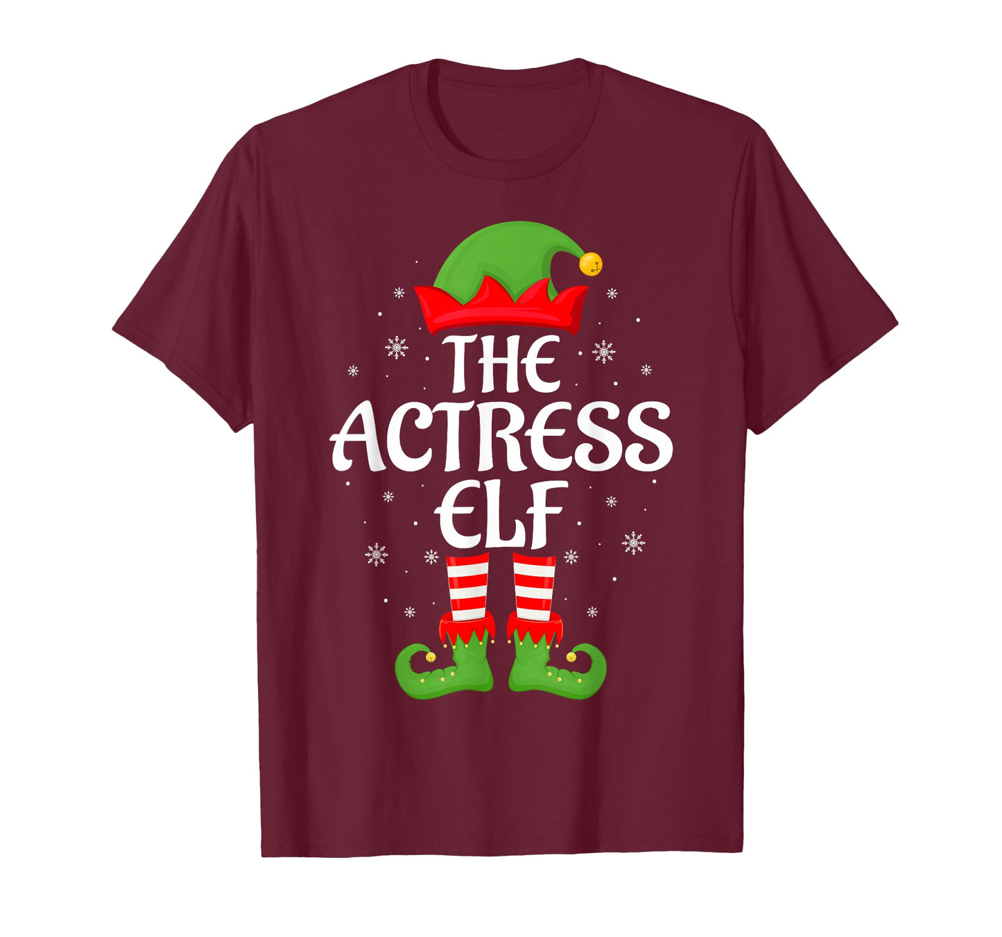 Actress Elf Xmas Family Matching Elf Squad Christmas T-Shirt