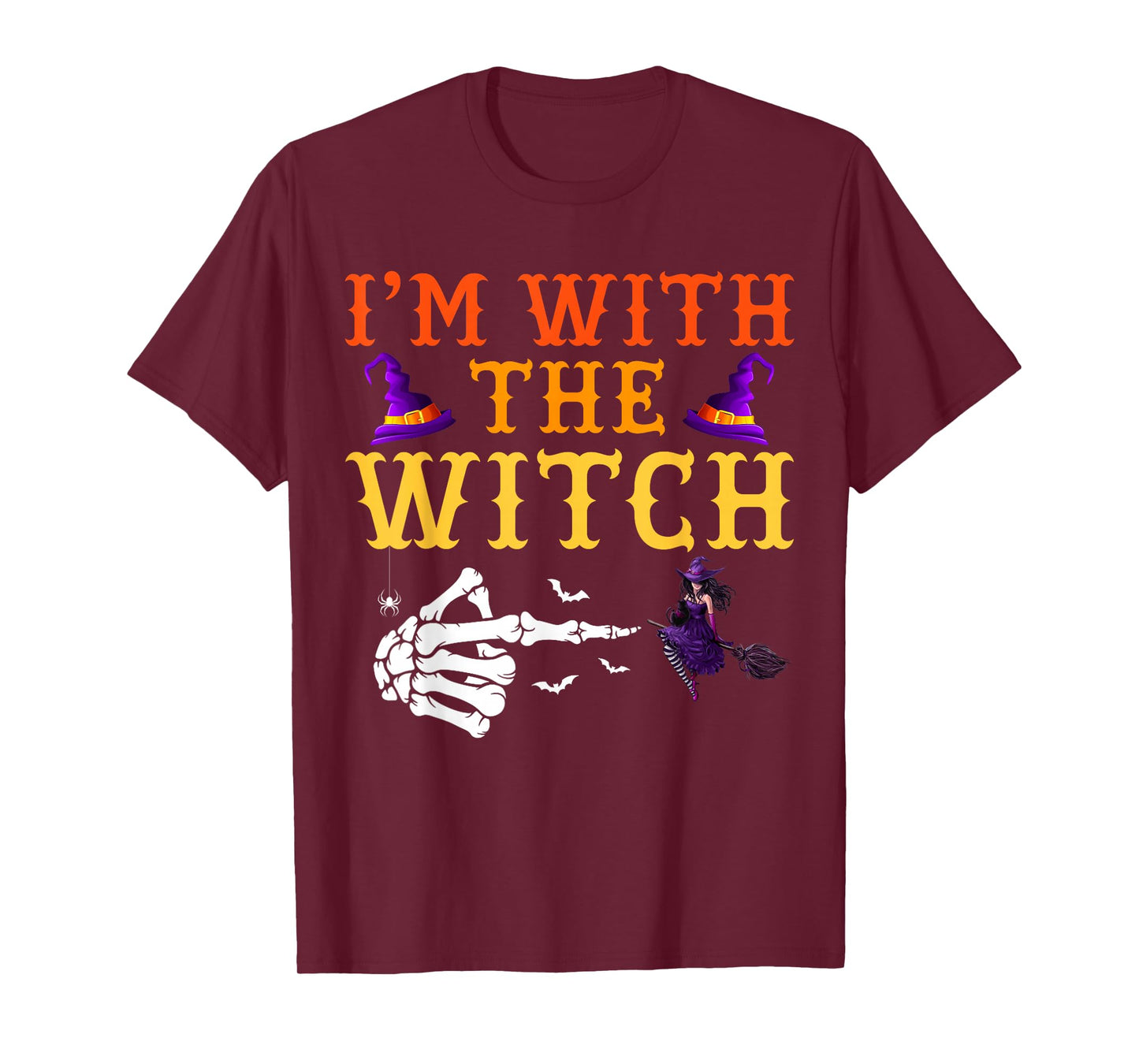I'm with The Witch Couple Costume Halloween T-Shirt