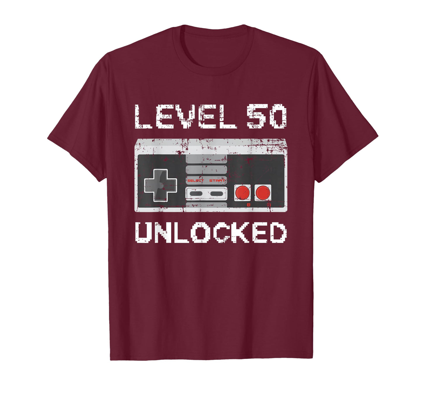 Level 50 Unlocked 50th Birthday Tee 50 Years Old T-Shirt