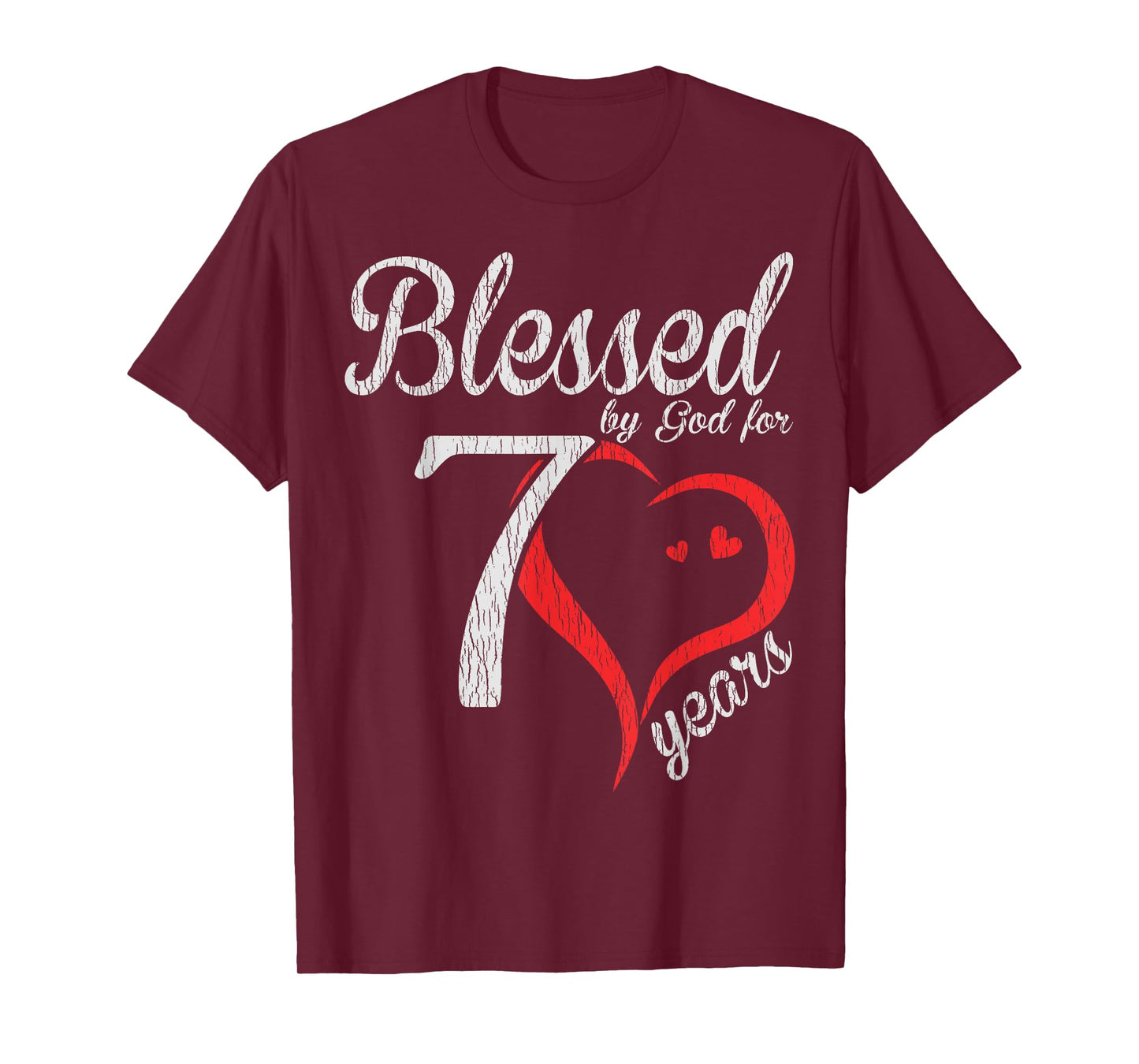 Vintage 70th Birthday Blessed By God, Happy Birthday Gift T-Shirt