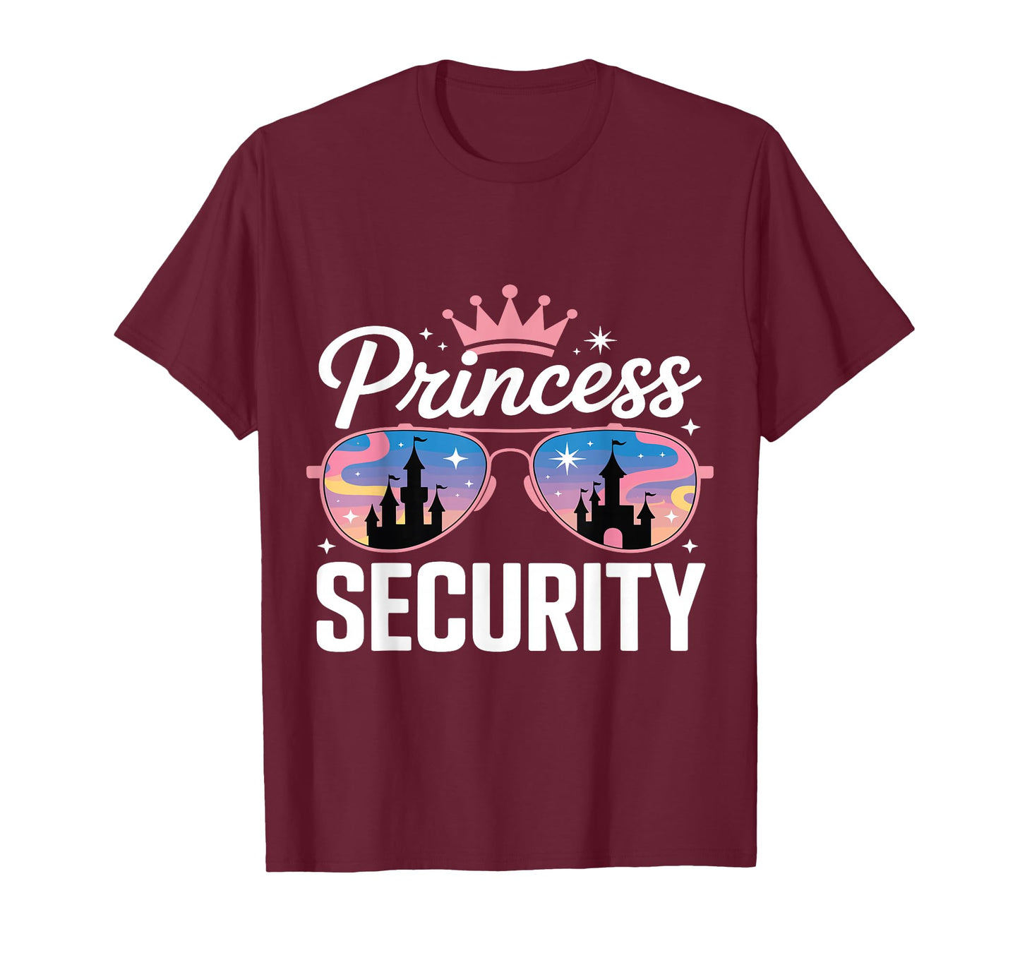 Princess Security Retro Castle Magic Family Trip Party Mom T-Shirt