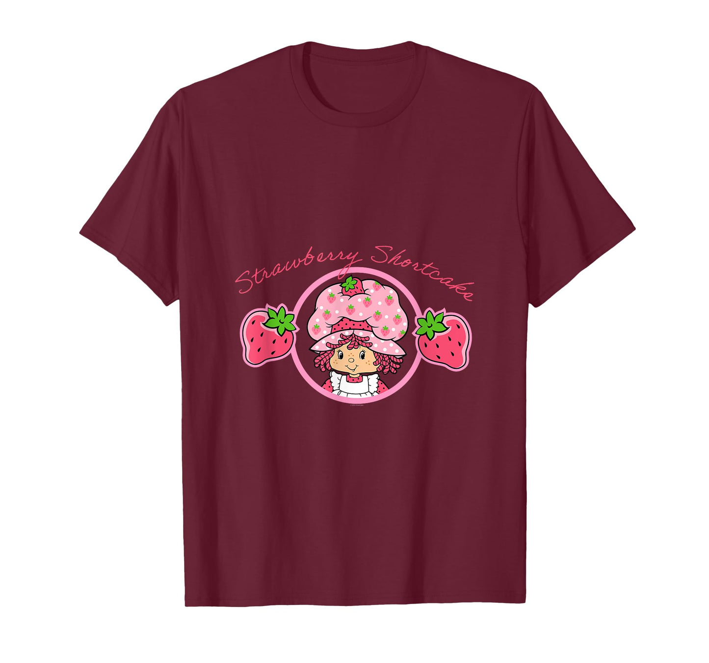 Strawberry Shortcake Retro Circle With Strawberries Design T-Shirt