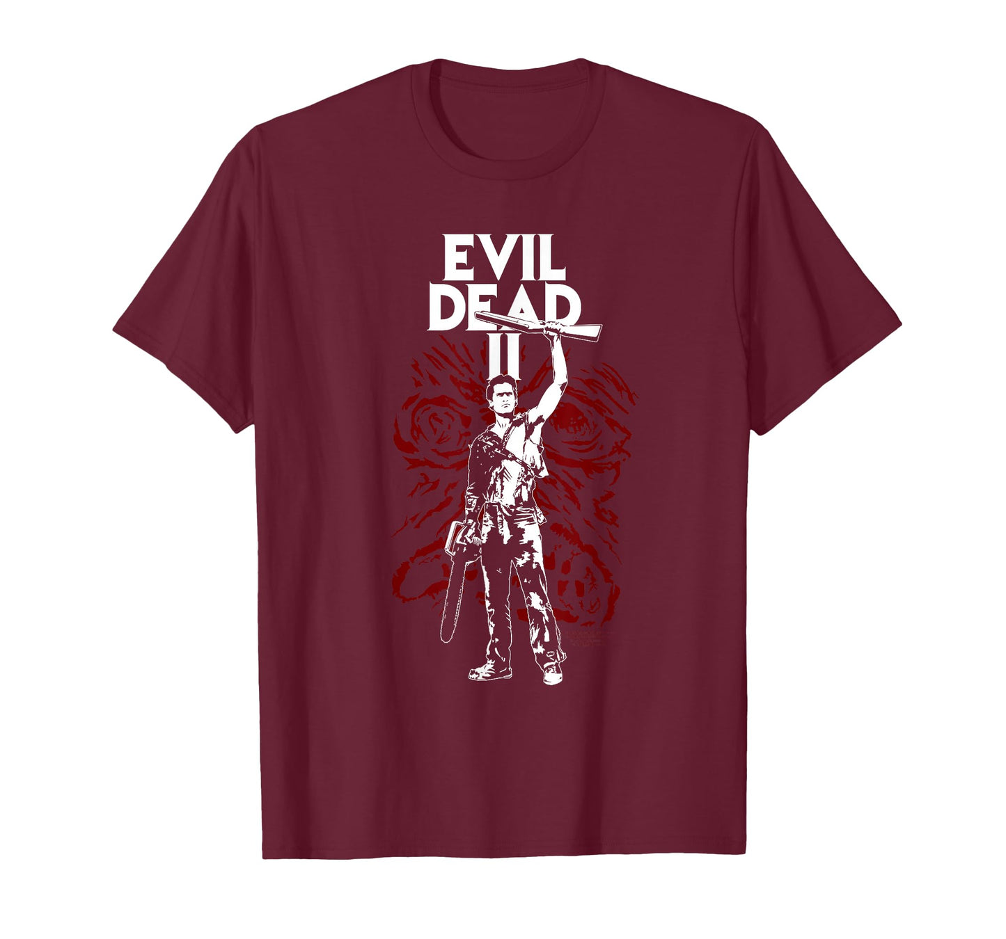 Evil Dead 2 Ash with The Book of The Dead Horror Movie T-Shirt