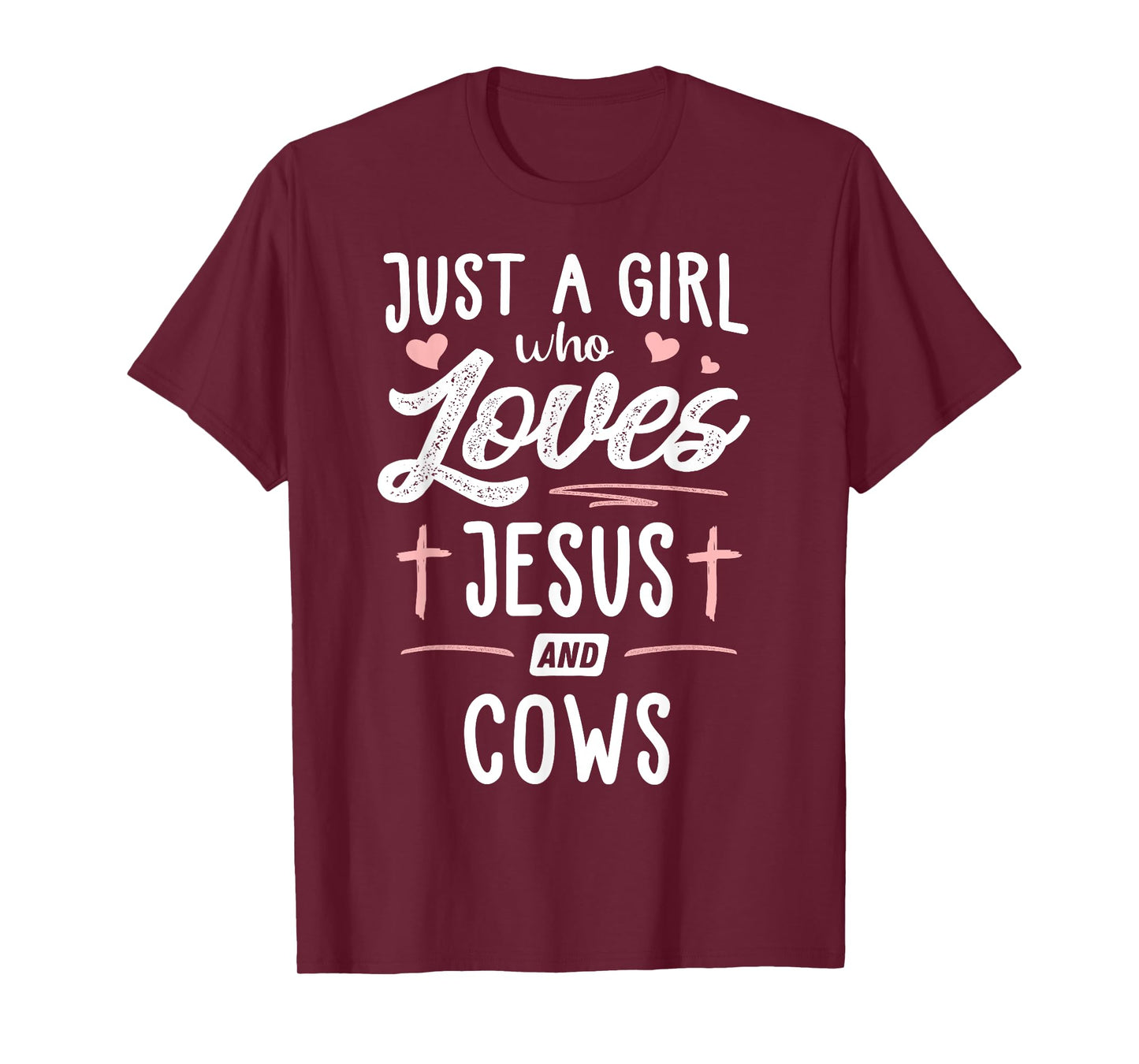 Just A Girl Who Loves Jesus And Cows Gift Women T-Shirt