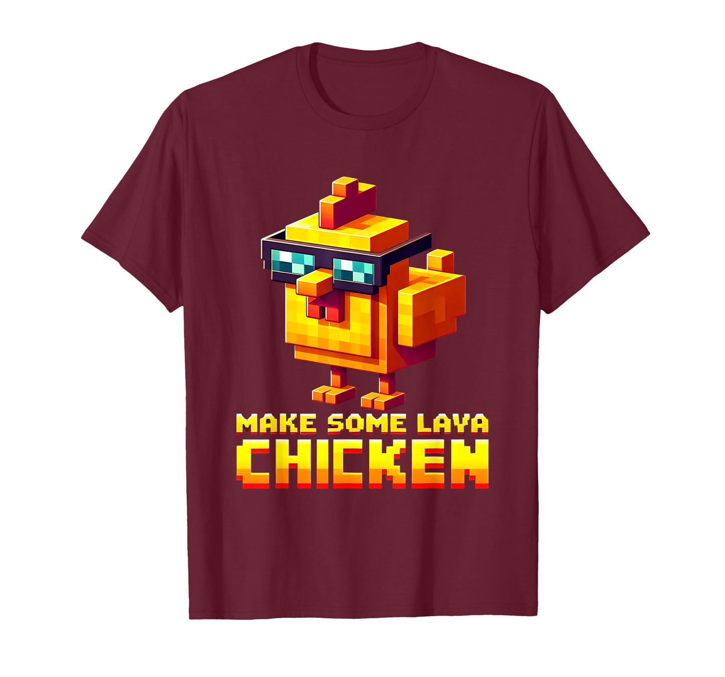 Chicken Make Some Pixel Art Funny Game Humor Meme T-Shirt