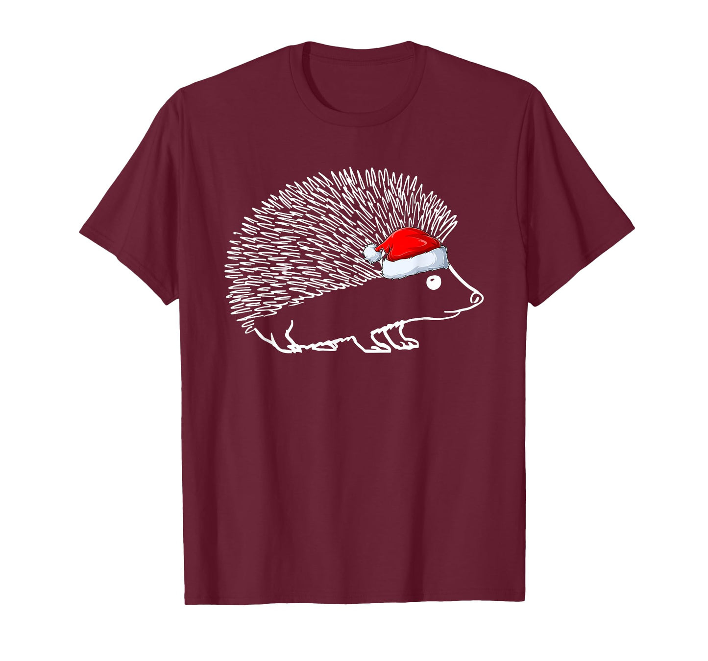 Funny Santa Hat Hedgehog Christmas T-Shirt