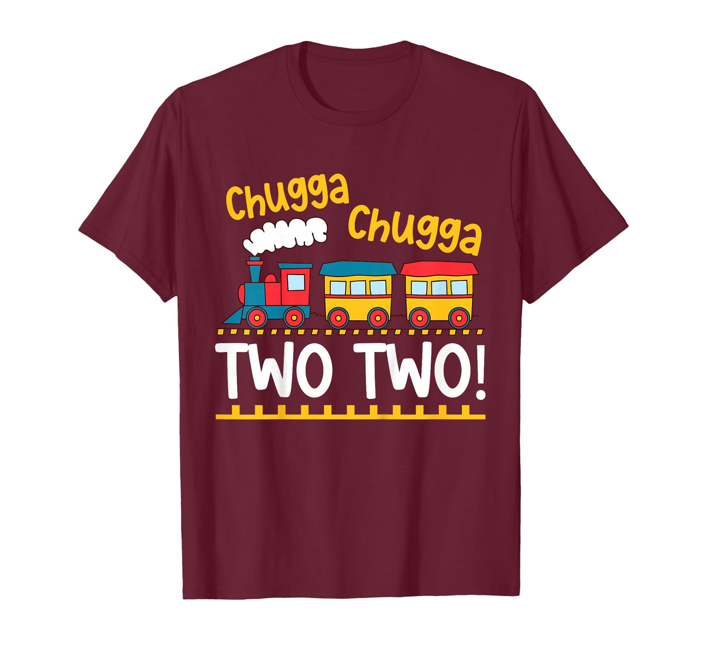 Kids 2nd Birthday Boy Train Chugga Chugga Two Two Toddler T-Shirt