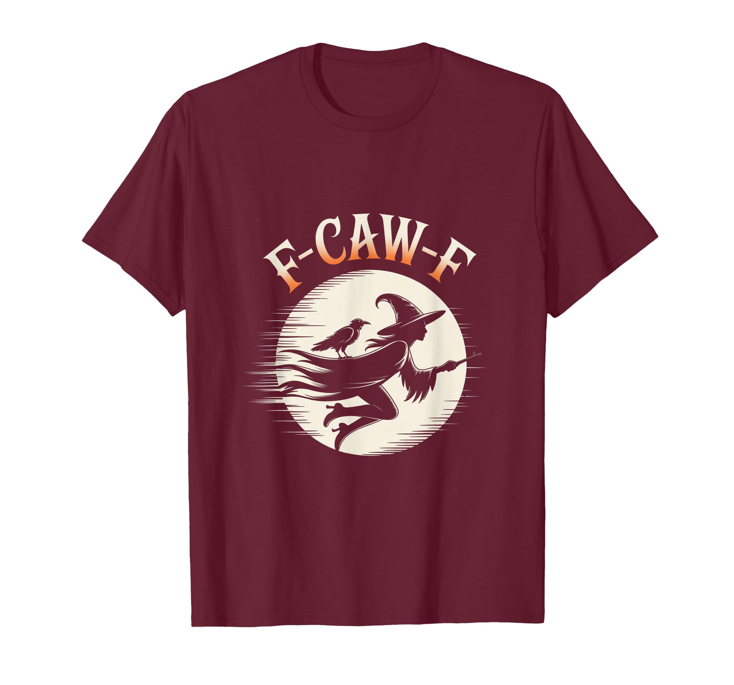 F-Caw-F Crow Funny Gothic Moon Black Bird Halloween T-Shirt