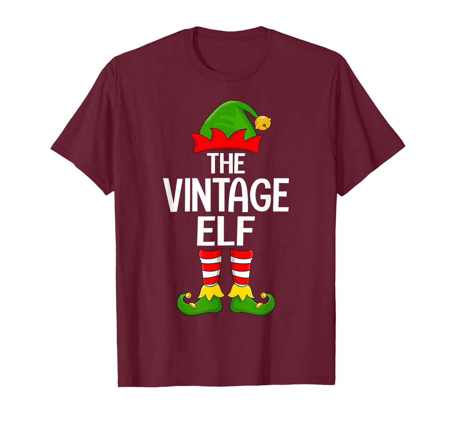 Vintage Elf Xmas Matching Family Elf Squad Christmas T-Shirt