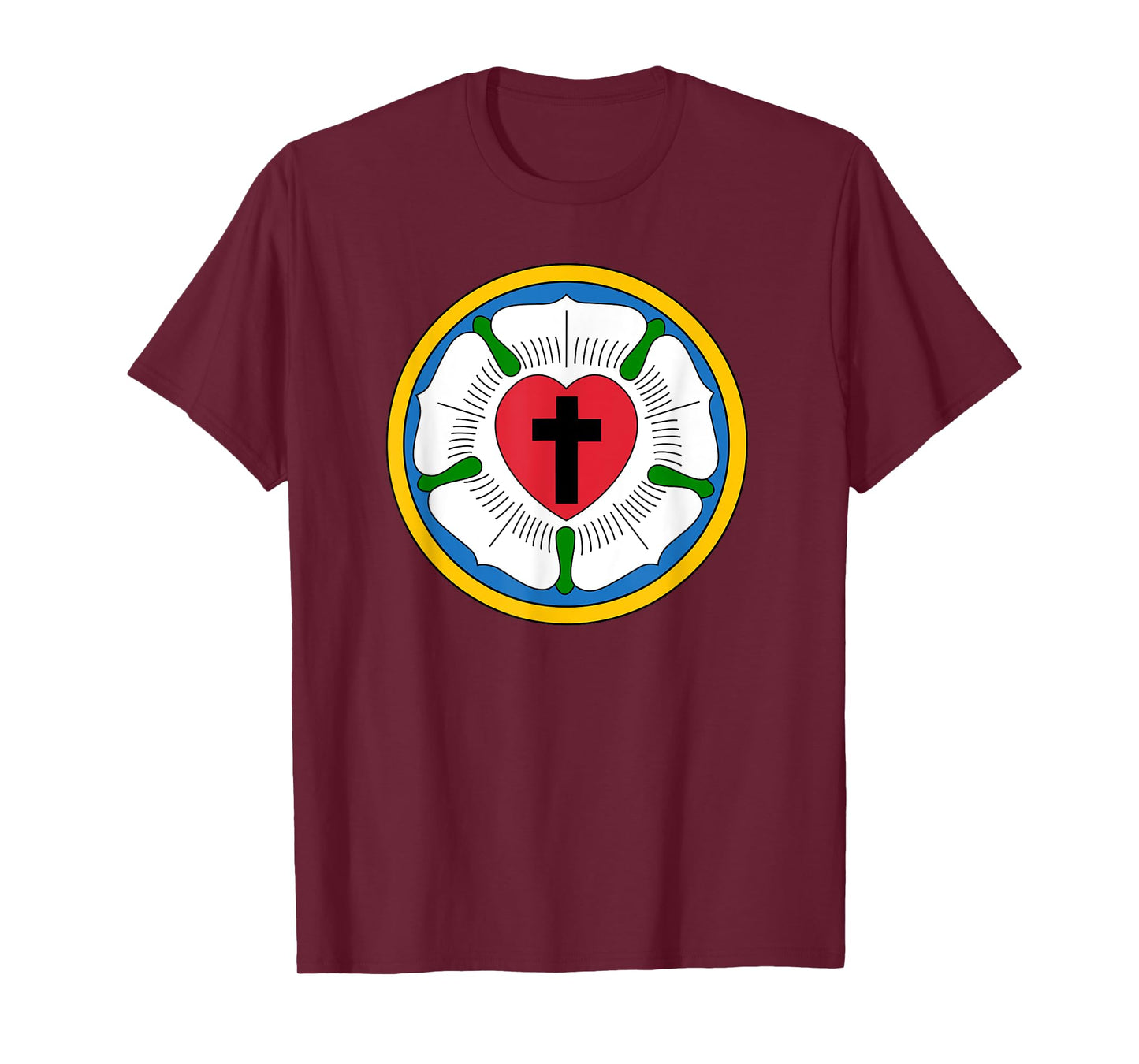 Lutheran 95 Theses Martin Luther Rose Reformation Concords T-Shirt