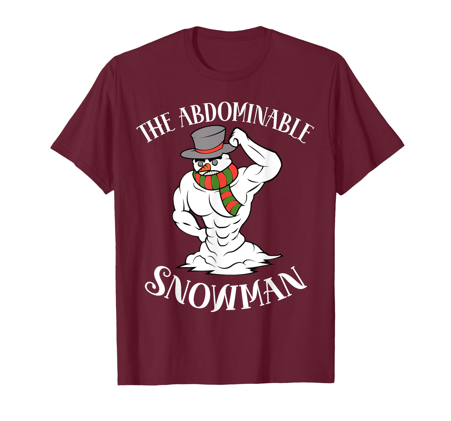 Funny Christmas Workout Xmas Abominal Snowman Abdominal Gift T-Shirt