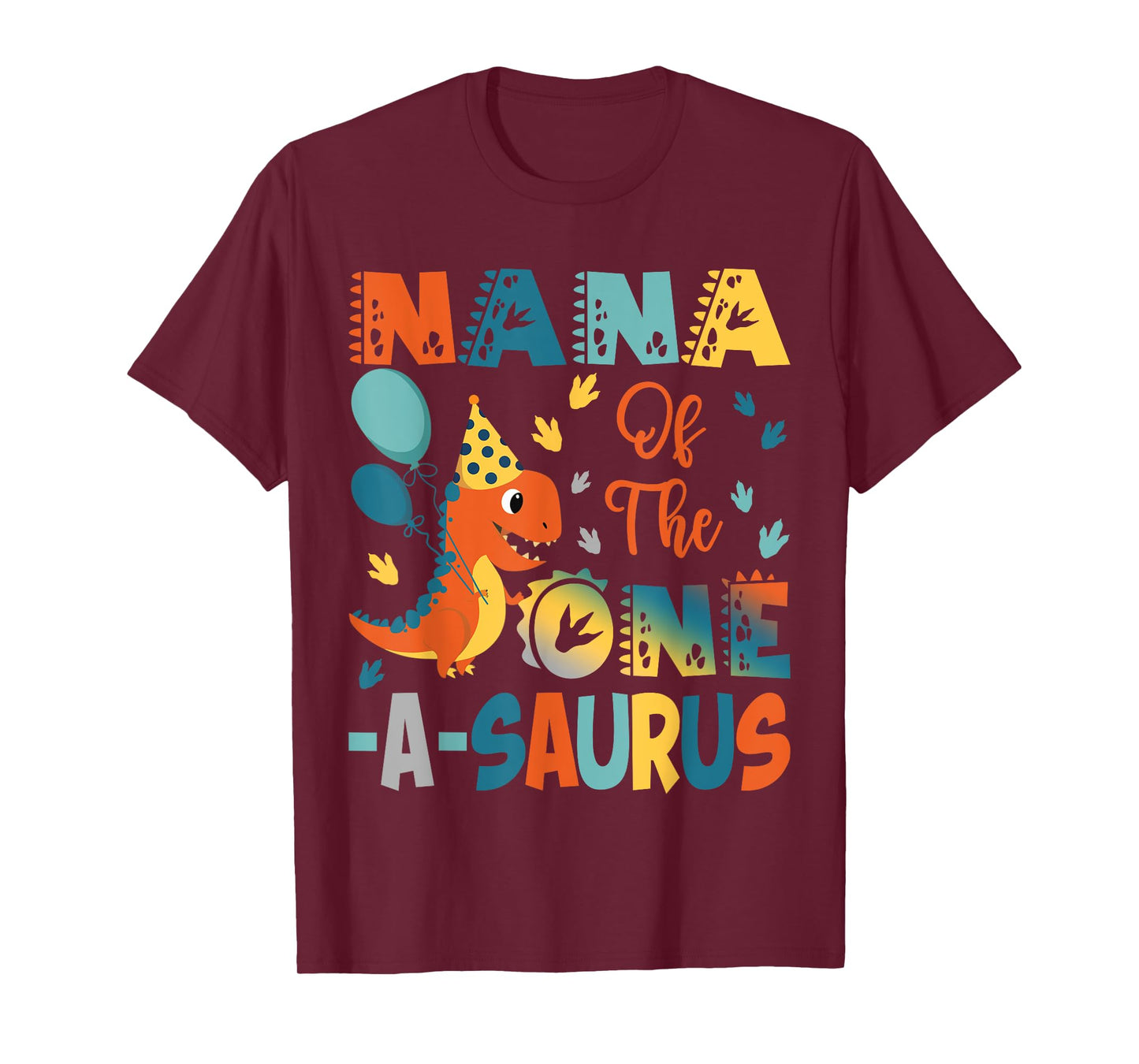 Nana Of The One-A-Saurus 2Nd Birthday Dinosaur Party T-Shirt